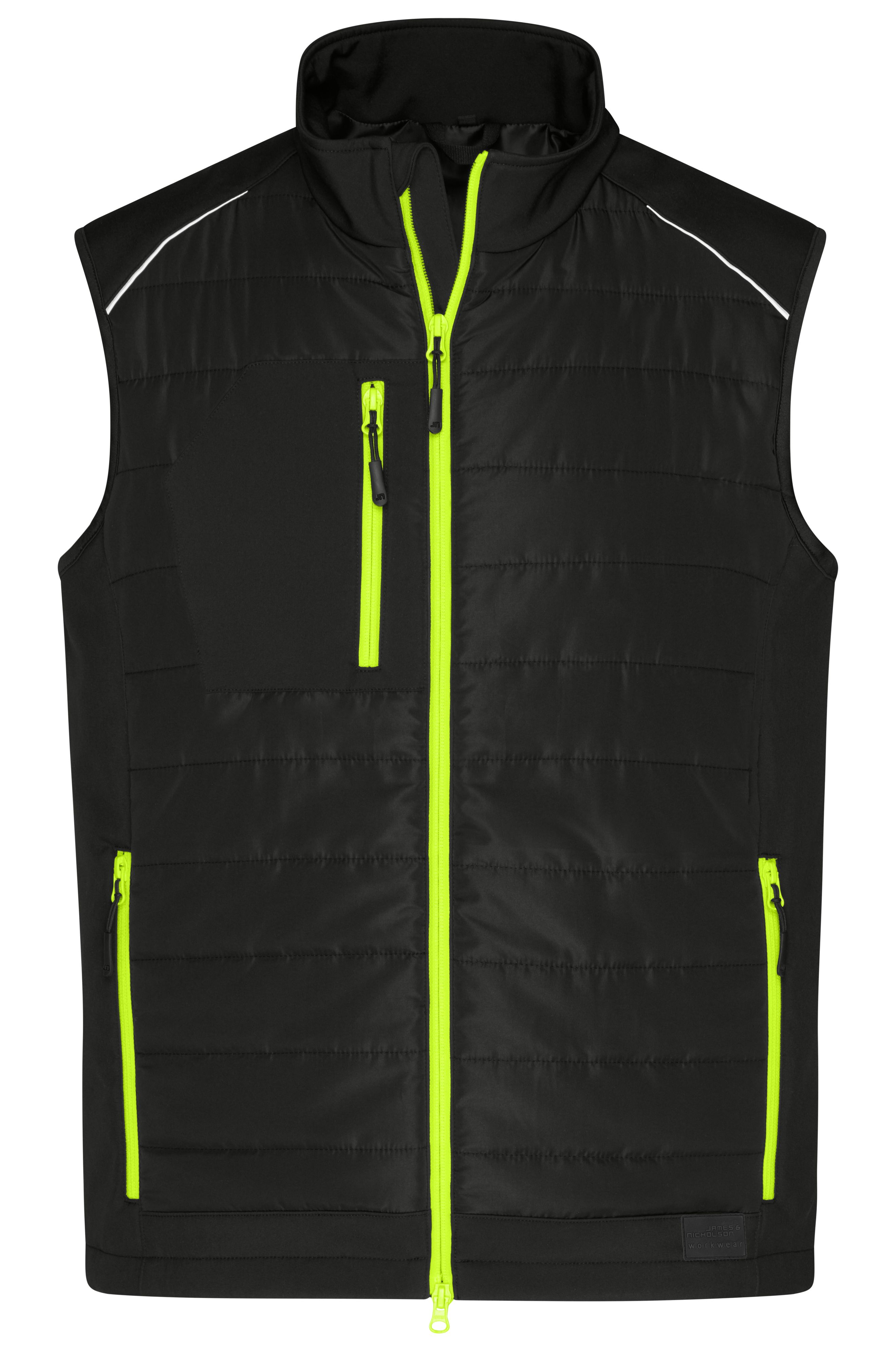 Men's Hybrid Vest JN1822 Softshellweste im attraktiven Materialmix