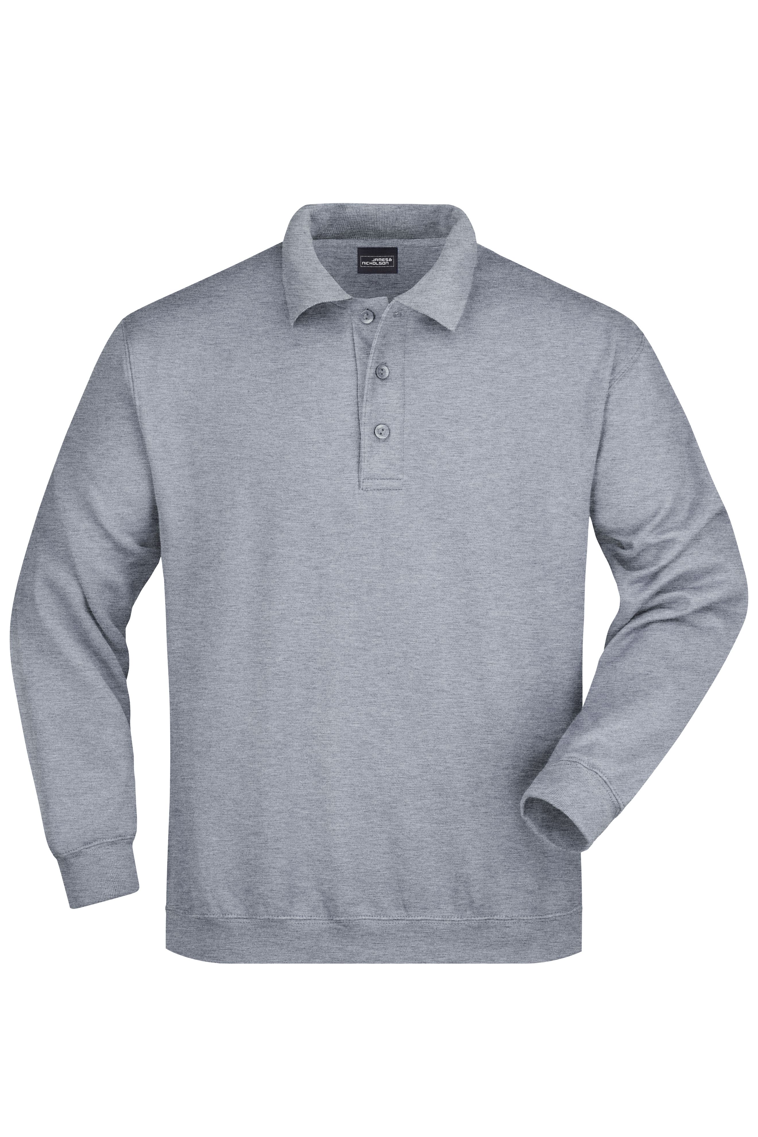 Polo-Sweat Heavy JN041 Klassisches Komfort Polo-Sweatshirt