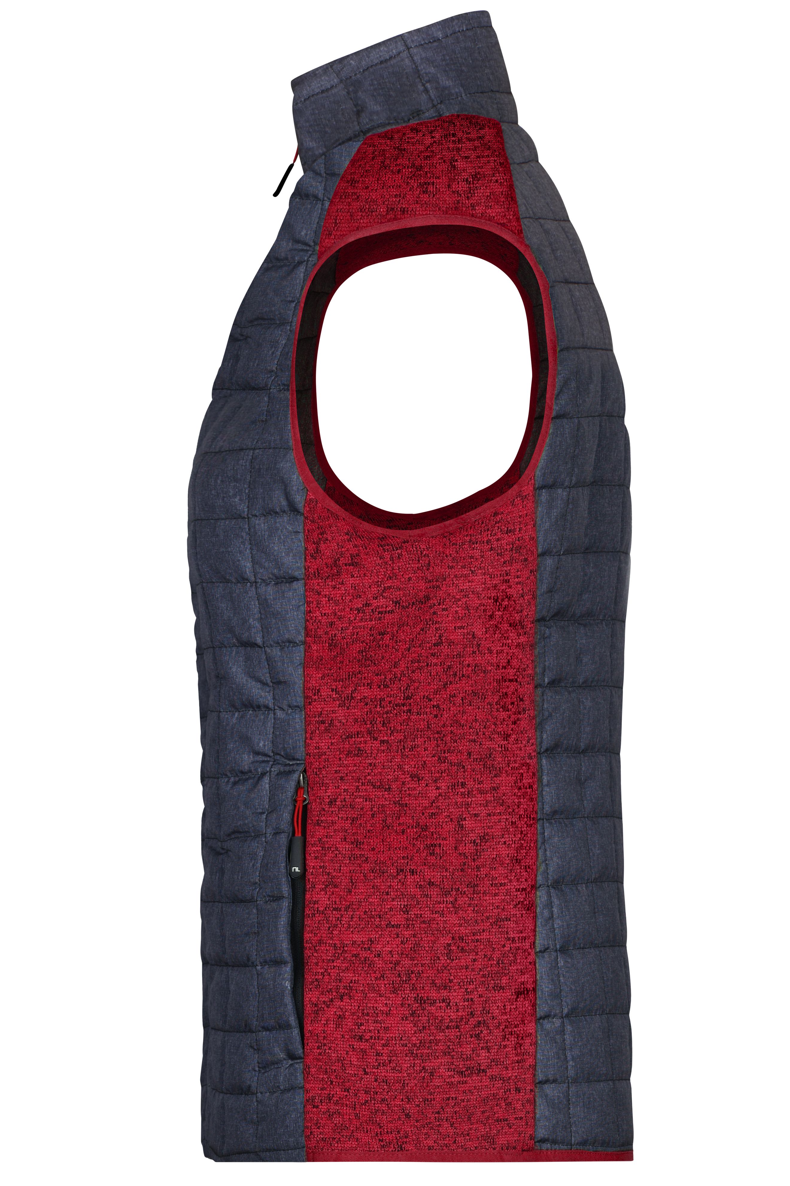 Ladies' Knitted Hybrid Vest JN739 Weste im stylischen Materialmix