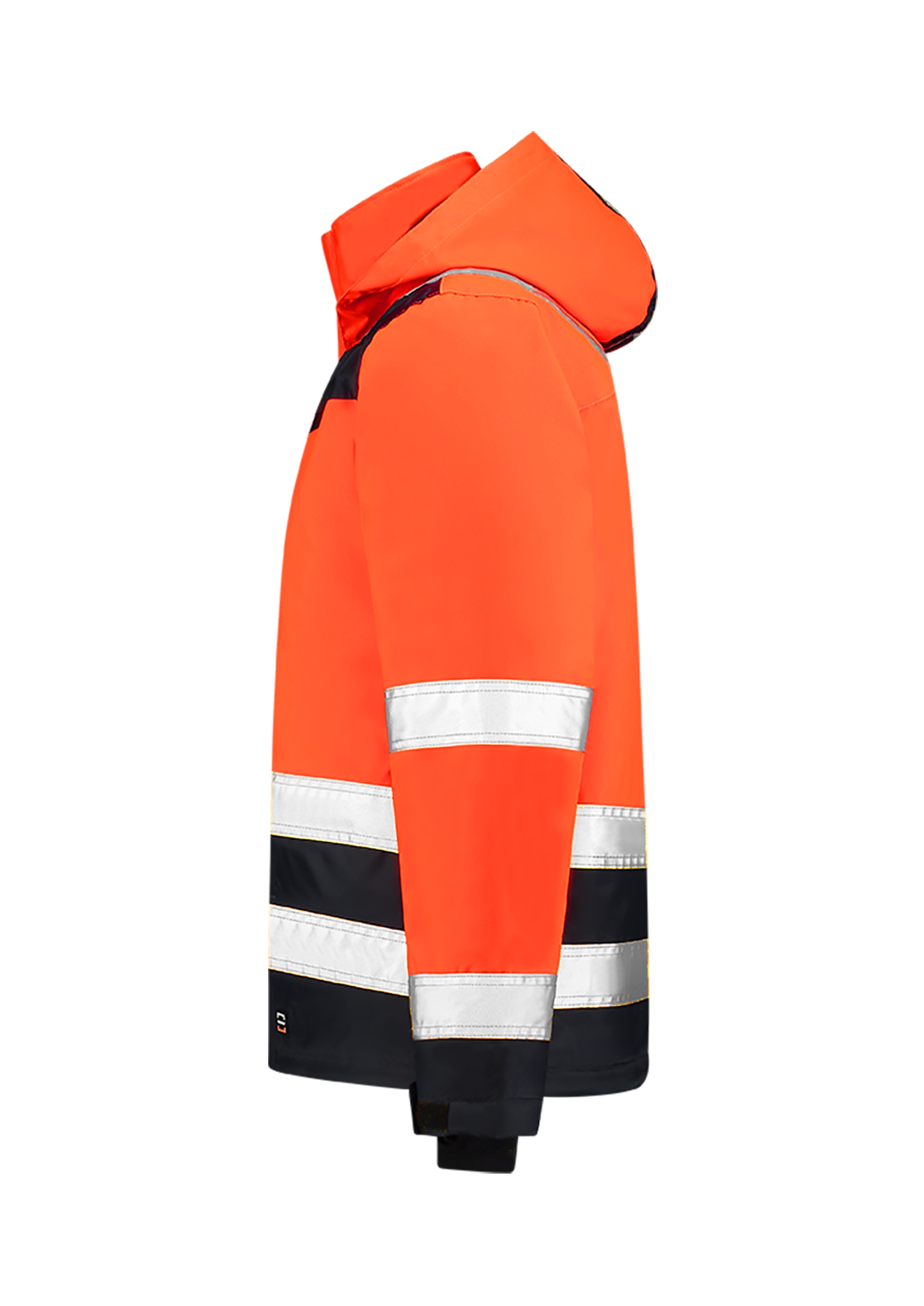 Unisex Arbeitsjacke -MIDI PARKA HIGH VIS BICOLOR T51 - retroreflektierende Bänder und innere Brusttaschen - Herren und Damen Warnschutzjacke wasserdicht und reflektierend 