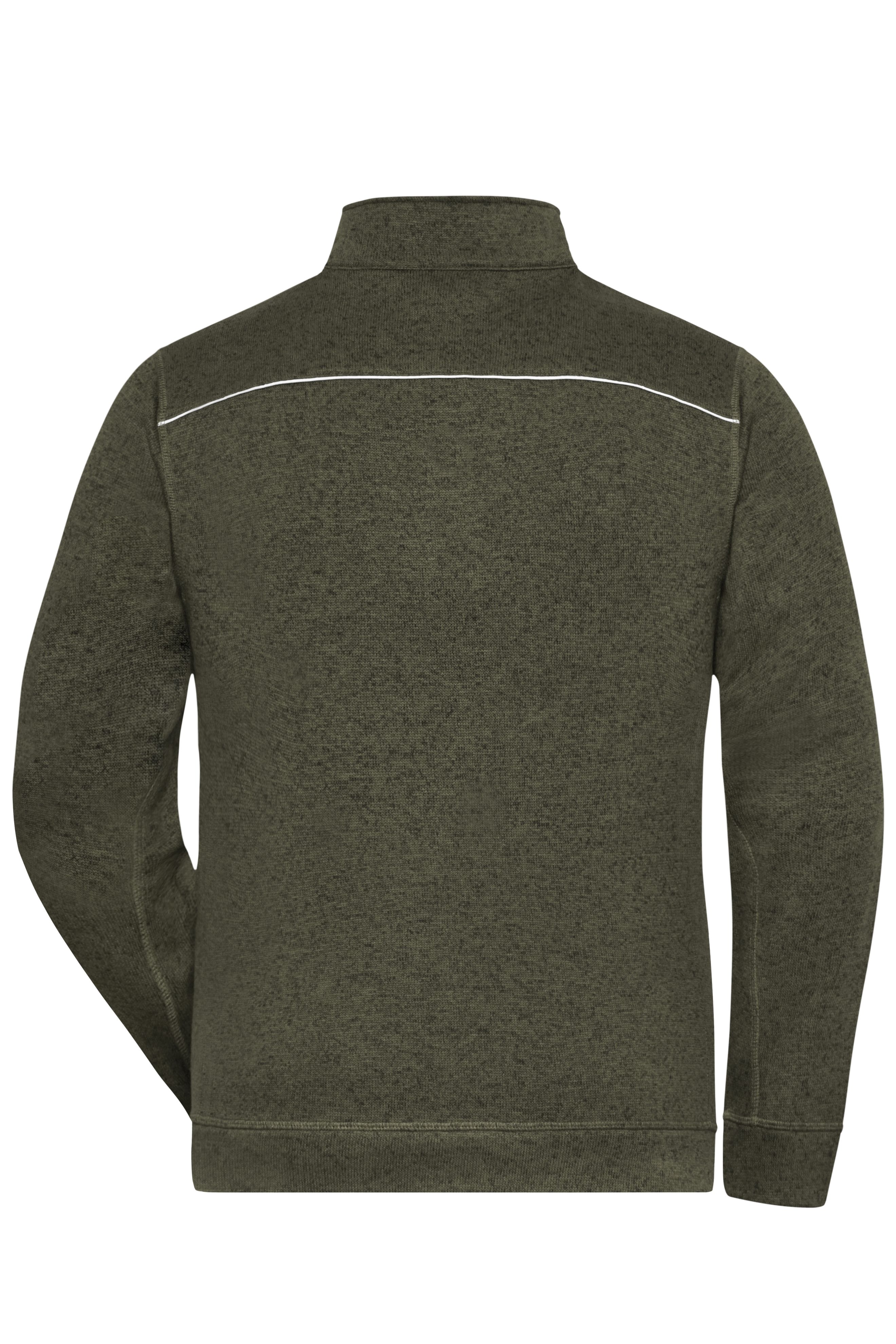 Men's Knitted Workwear Fleece Jacket - SOLID - JN898 Pflegeleichte Strickfleece-Jacke