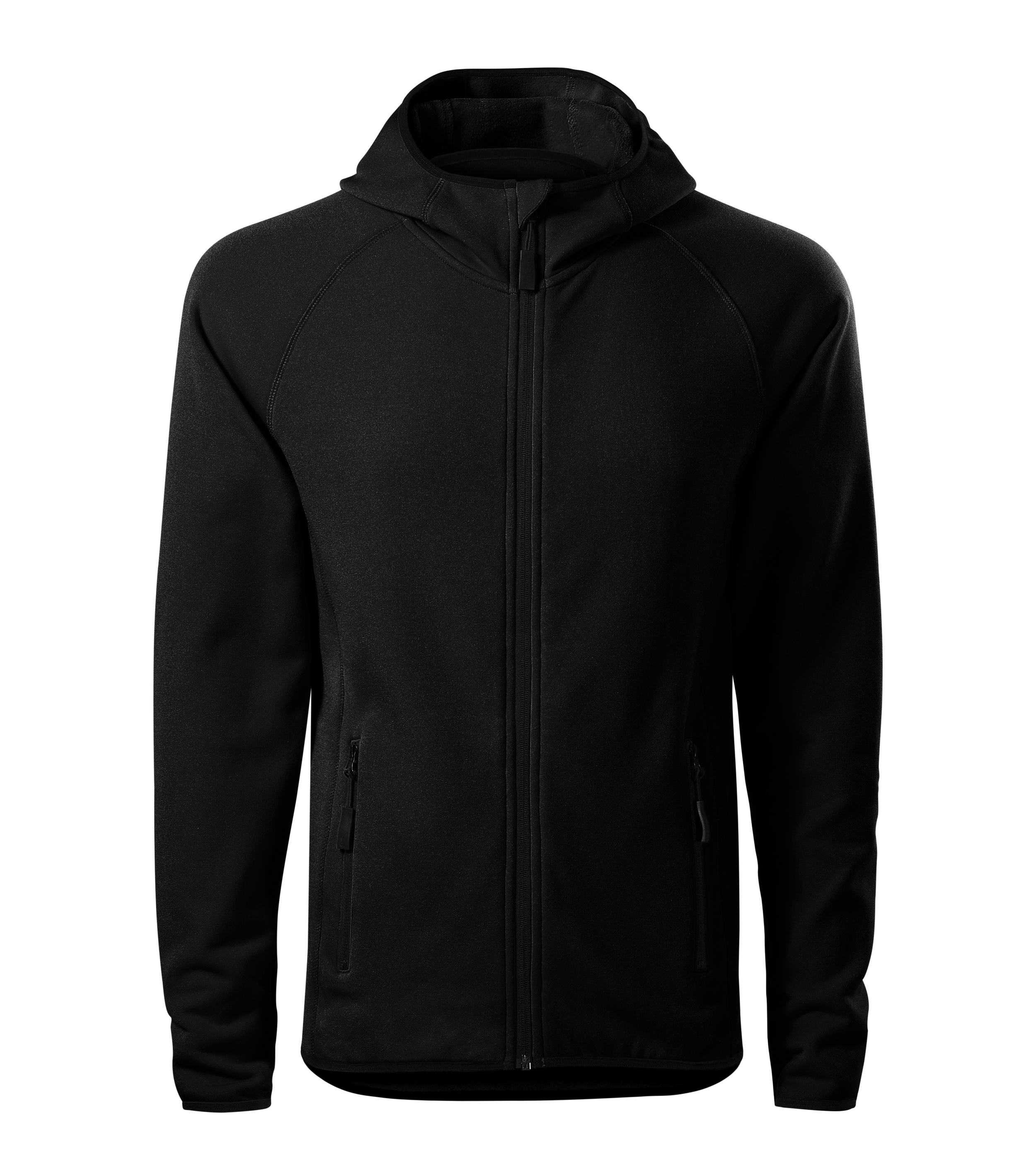 Stretch Fleecejacke Herren - DIRECT417 - ideal für Sport- und Bewegungsaktivitäten  und Kapuze mit Kinnschutz - Kapuzenjacke Herren für Männer und Outdoor 