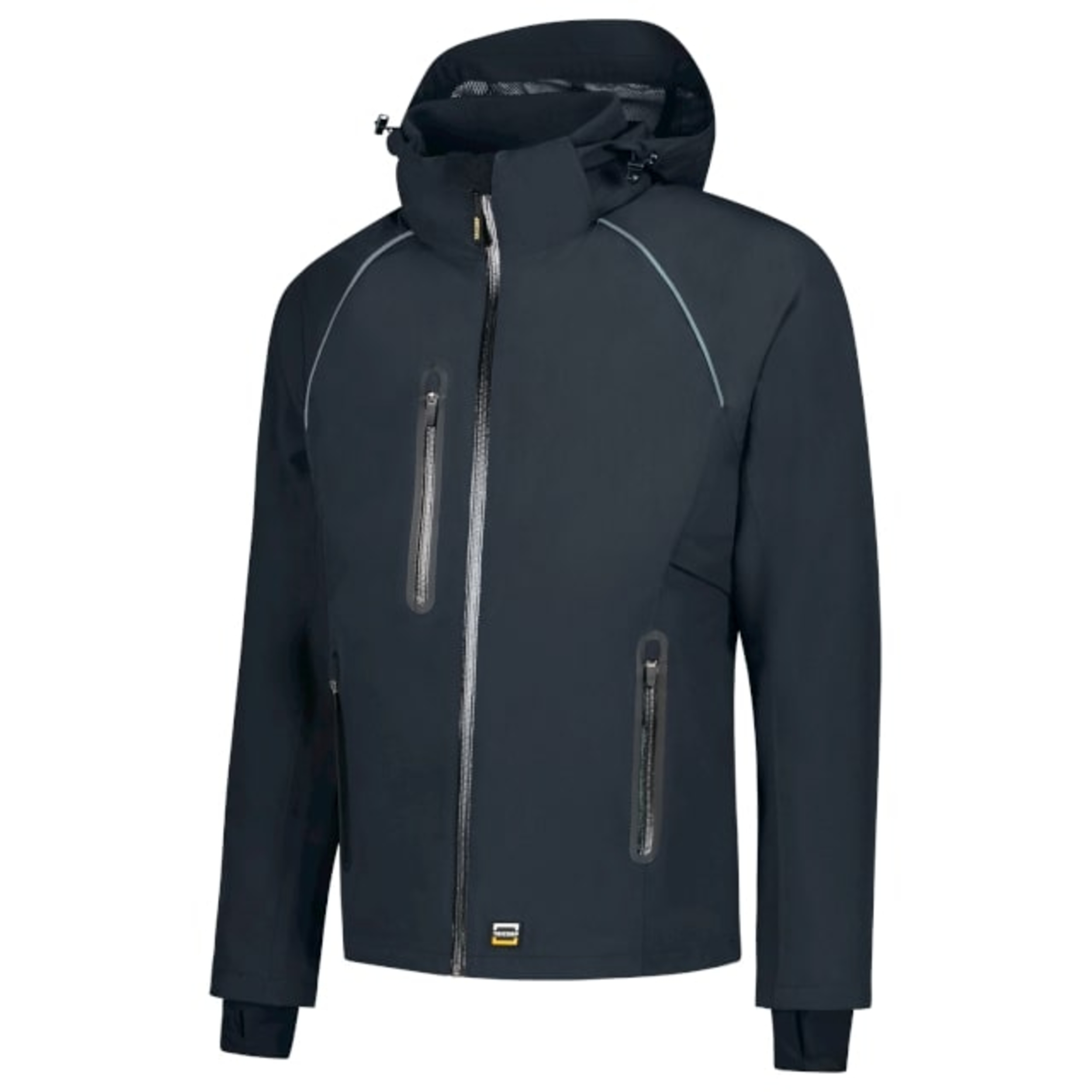 Jacke für Herren und Damen -  TECH SHELL T54 - wasserdichtes, windabweisendes und atmungsaktives Material und abnehmbare Kapuze  - Outdoor Übergangsjacke 