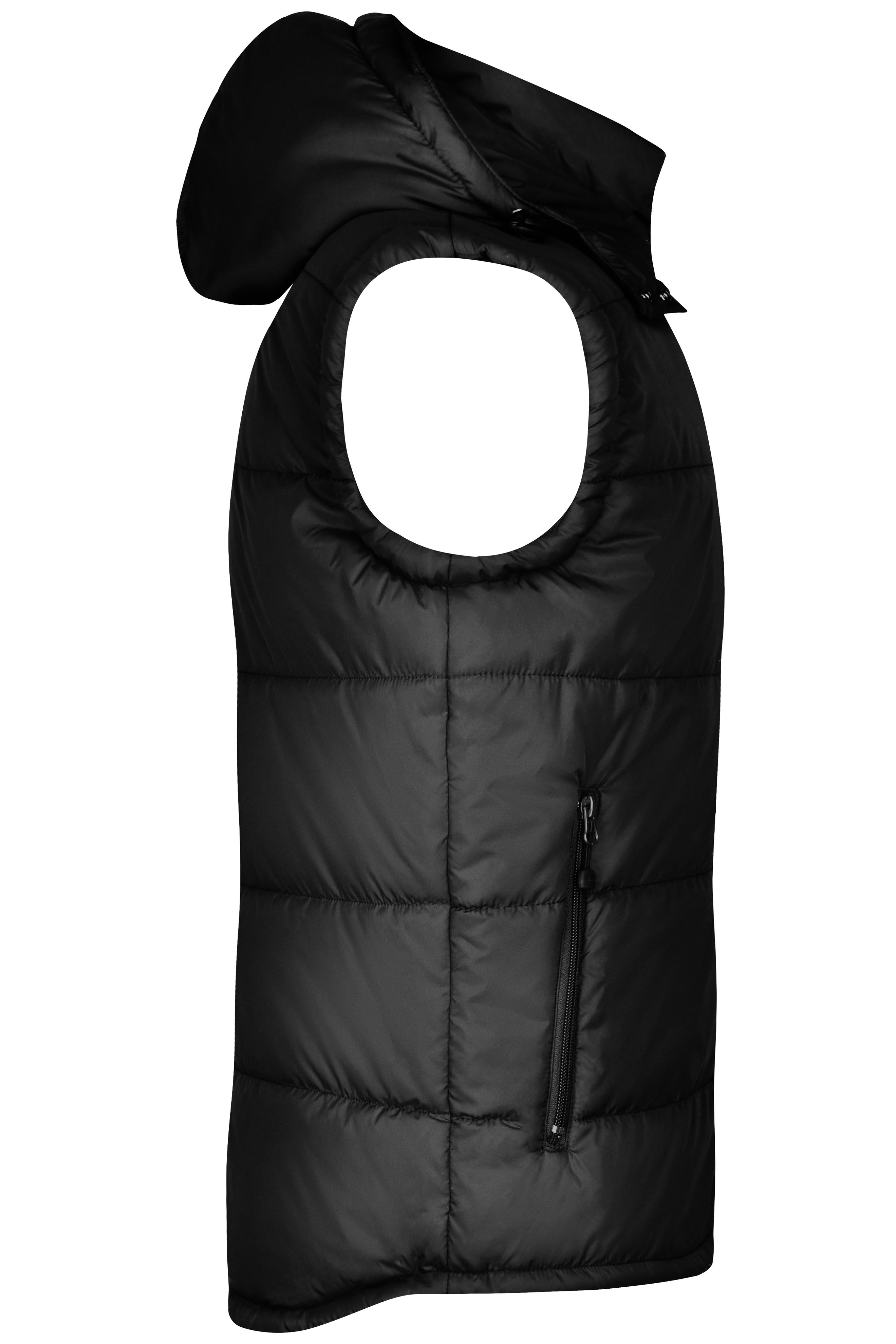 Men's Padded Vest JN1004 Modische Steppweste mit abnehmbarer Kapuze