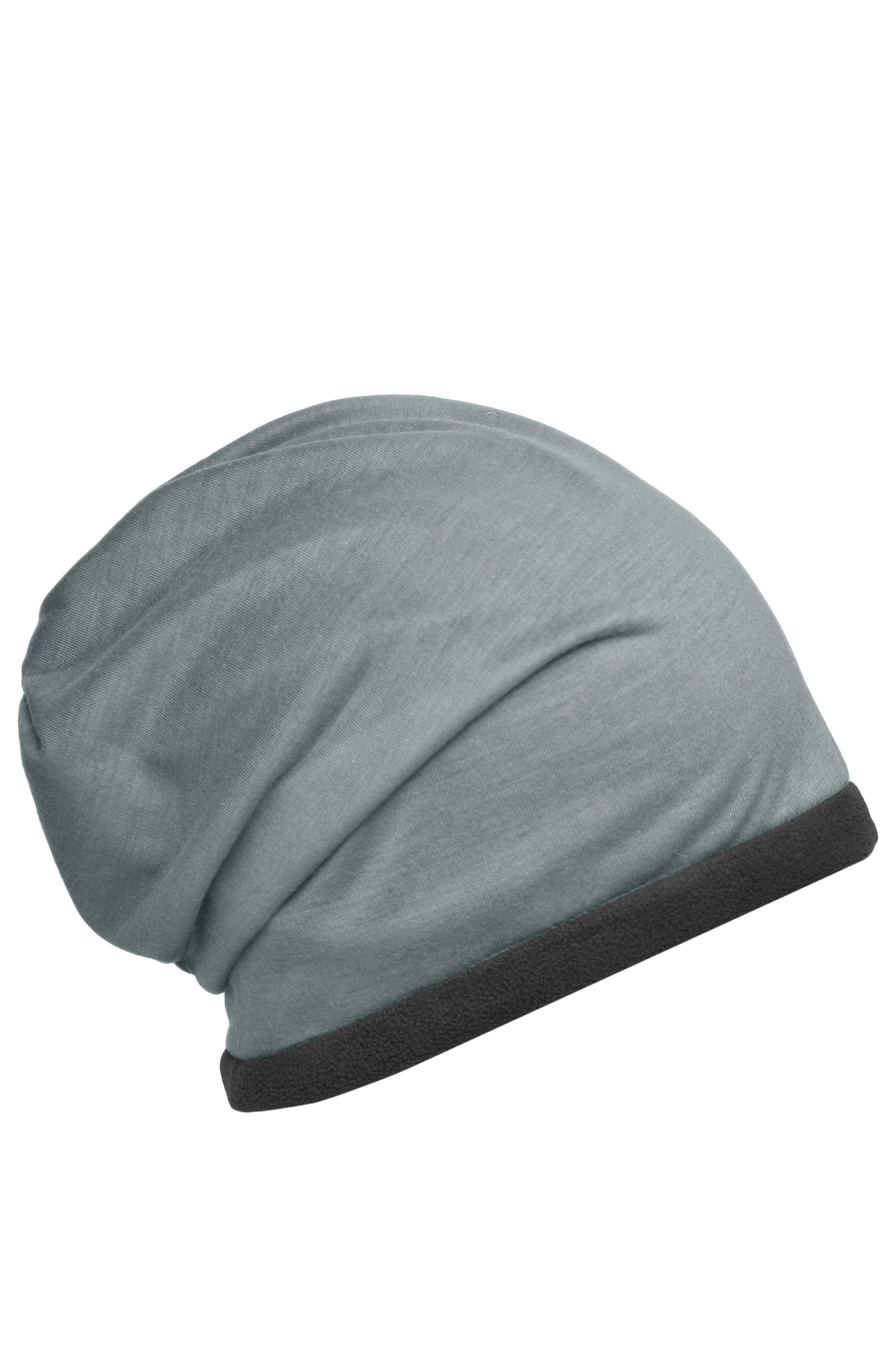 Fleece Beanie MB7131 Lässige Mütze mit Fleece-Kontrastabschluss