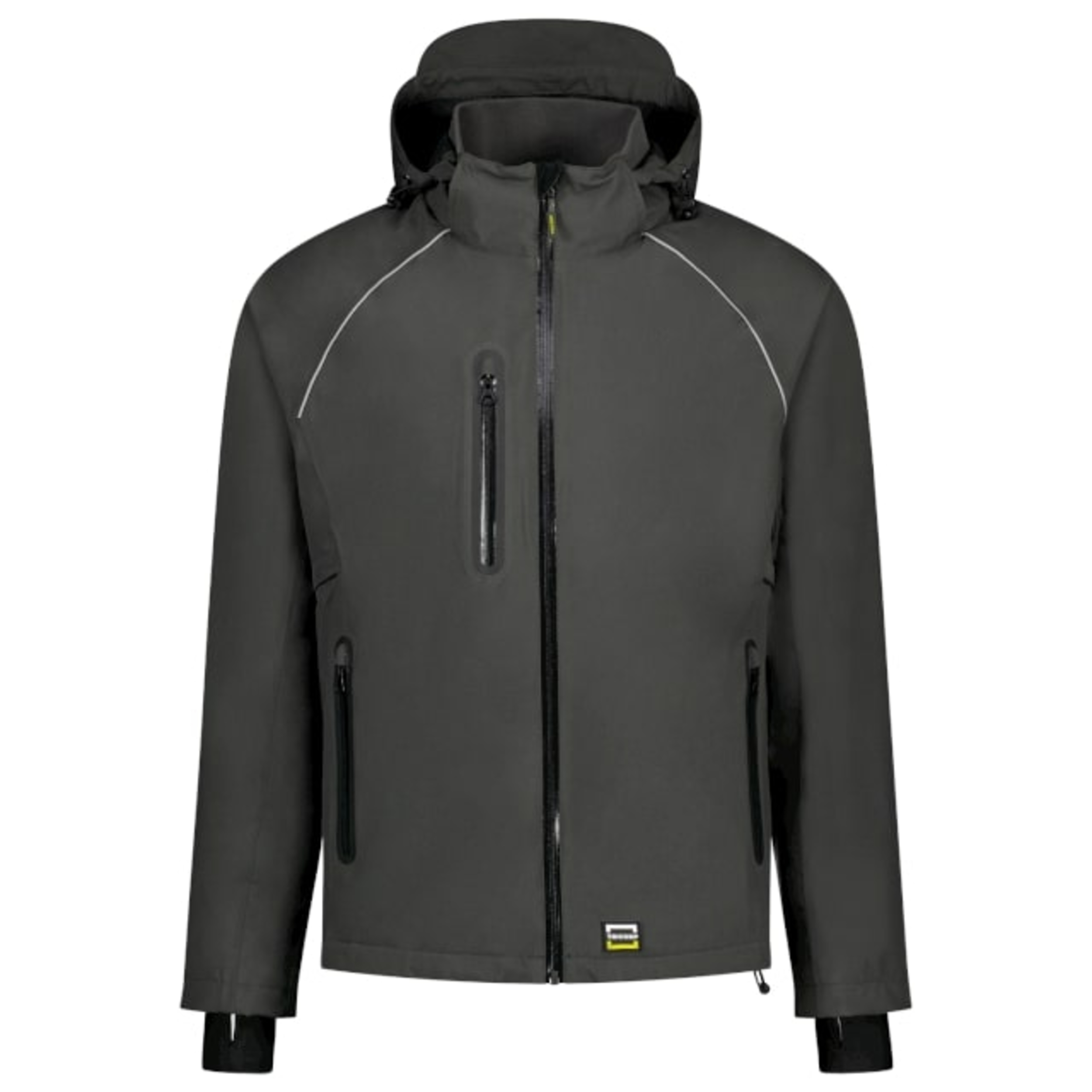 Jacke für Herren und Damen -  TECH SHELL T54 - wasserdichtes, windabweisendes und atmungsaktives Material und abnehmbare Kapuze  - Outdoor Übergangsjacke 