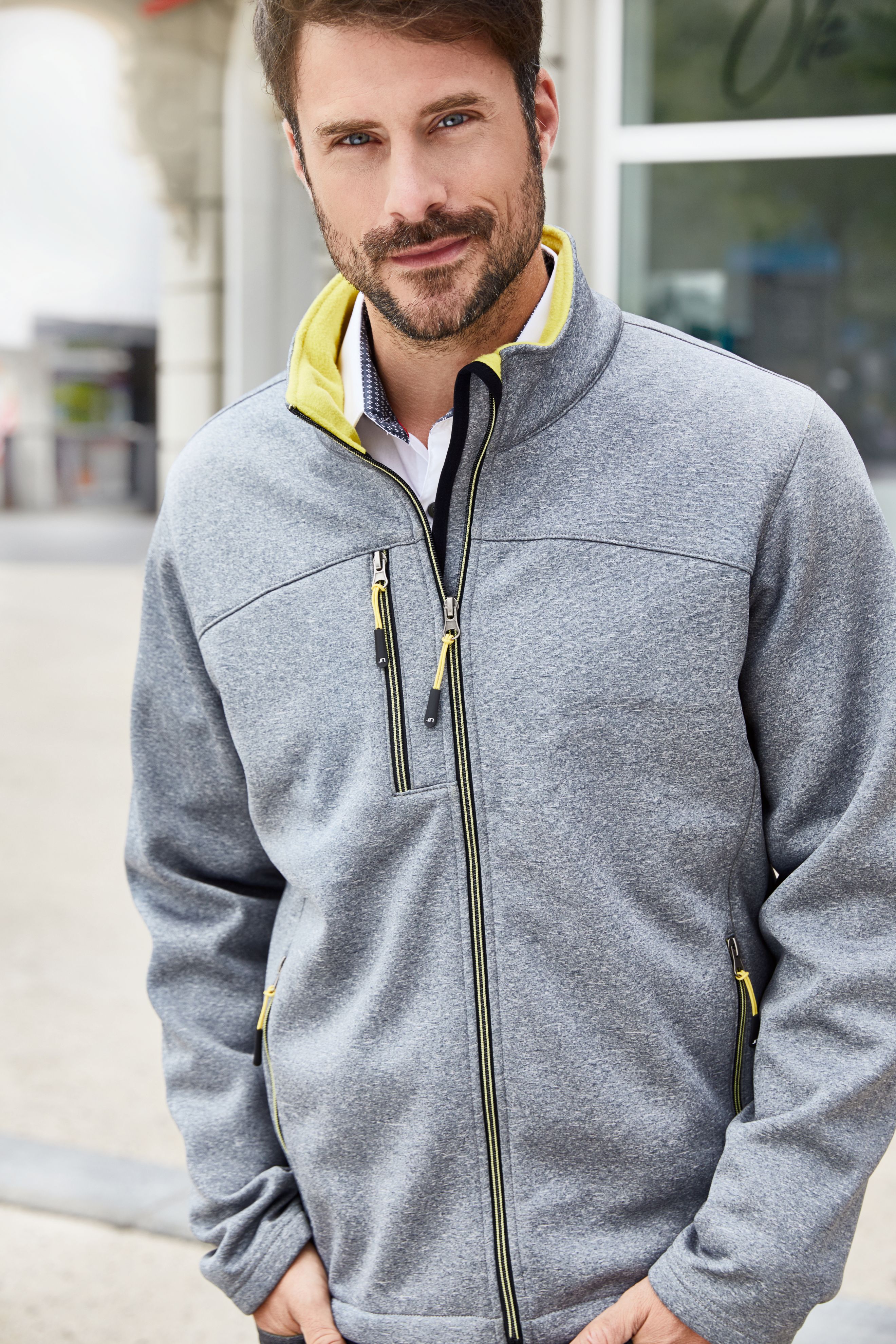 Men's Softshell Jacket JN1148 Softshelljacke in Melange-Optik