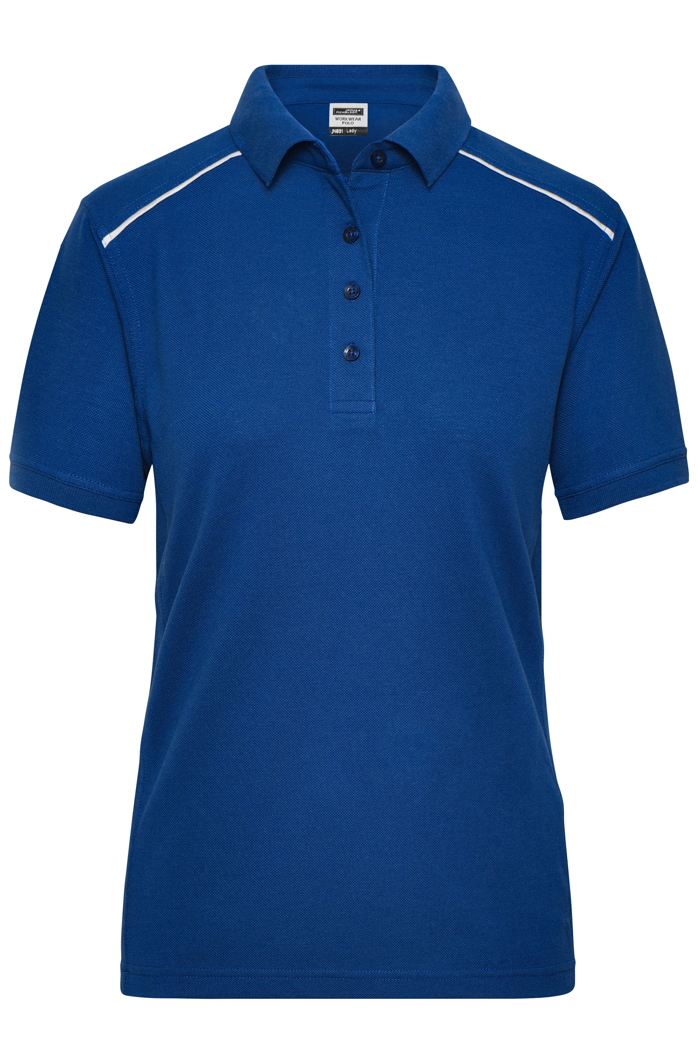 Ladies' Workwear Polo - SOLID - JN891 Strapazierfähiges und pflegeleichtes Polo mit Kontrastpaspel