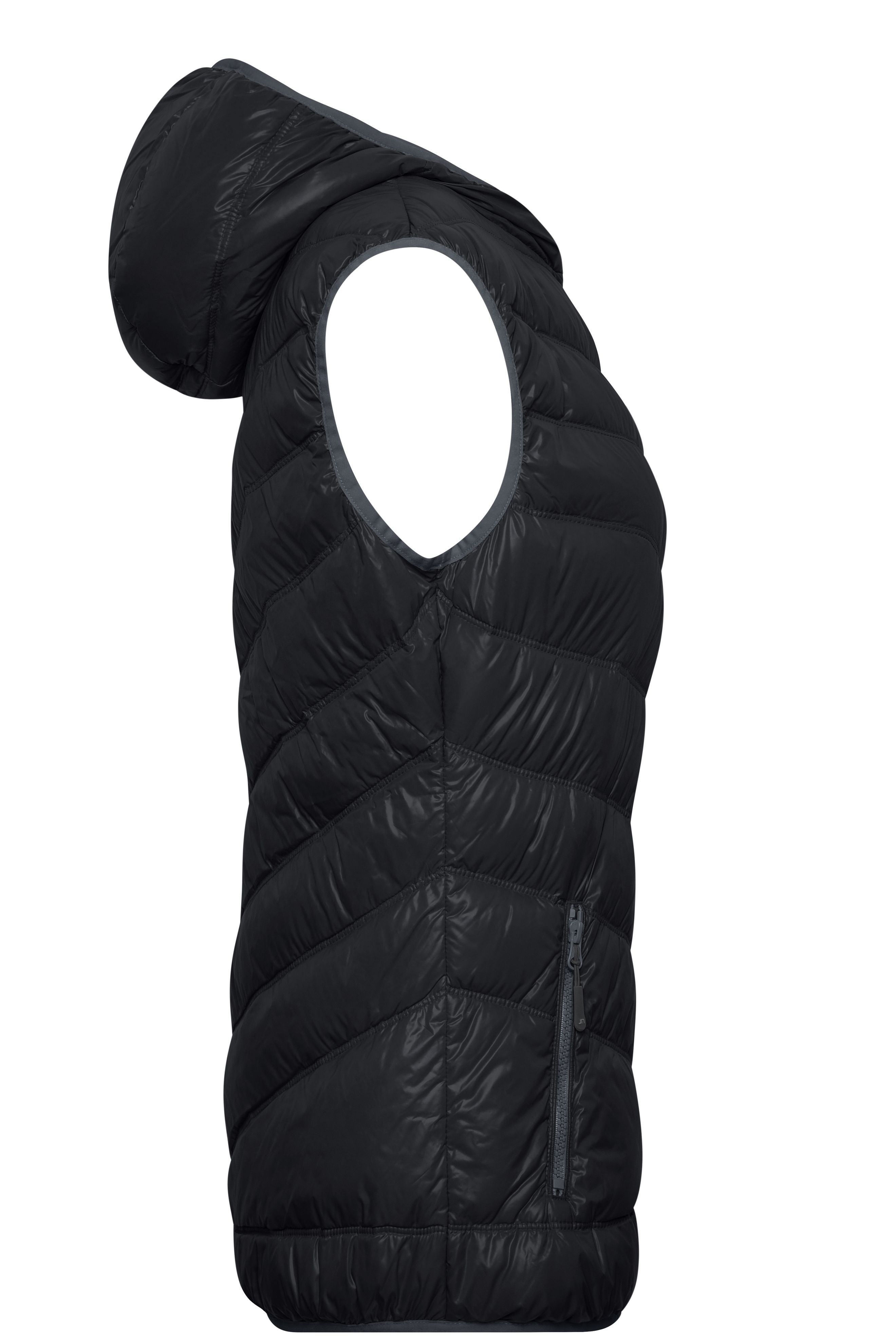 Ladies' Down Vest JN1061 Ultraleichte sportliche Daunenweste mit Kapuze