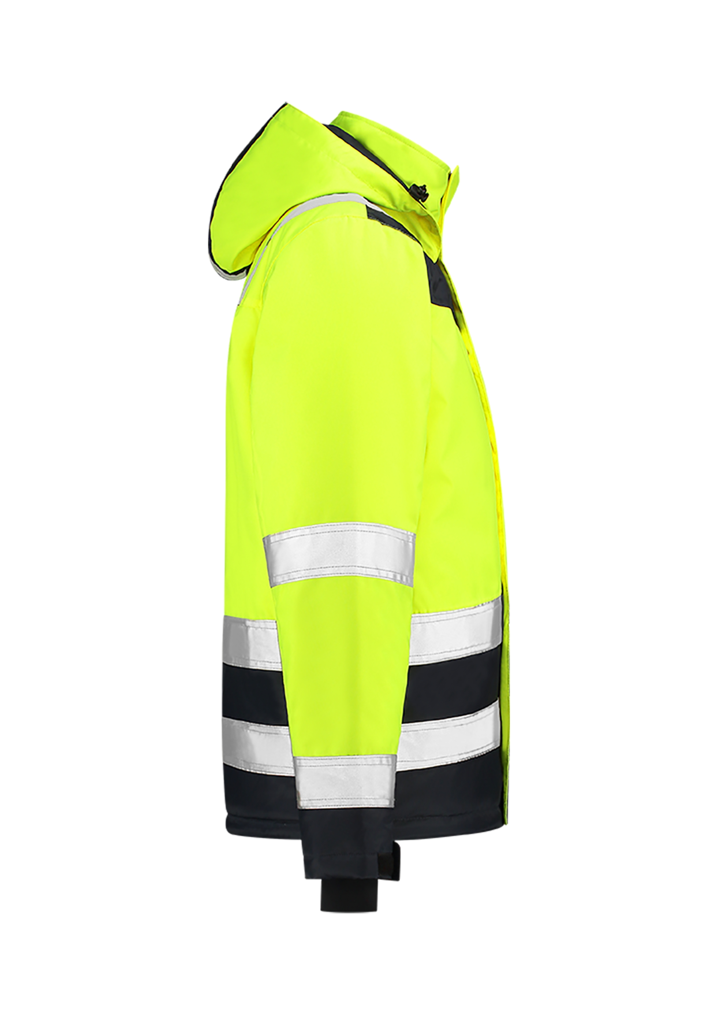 Unisex Arbeitsjacke -MIDI PARKA HIGH VIS BICOLOR T51 - retroreflektierende Bänder und innere Brusttaschen - Herren und Damen Warnschutzjacke wasserdicht und reflektierend 