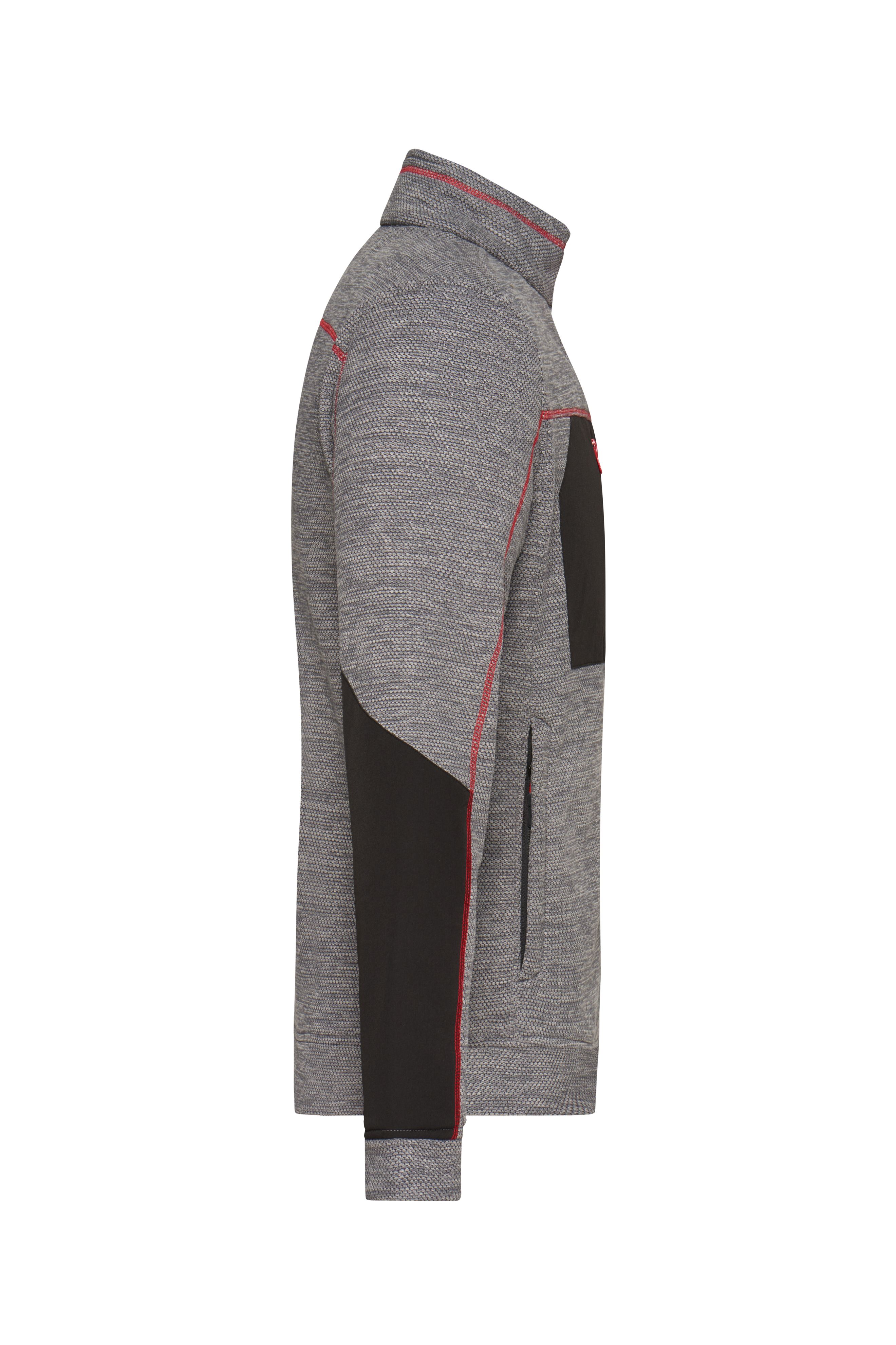 Men's Structure Fleece Jacket JN1818 Pflegeleichte Strick-Fleecejacke für Arbeit und Freizeit