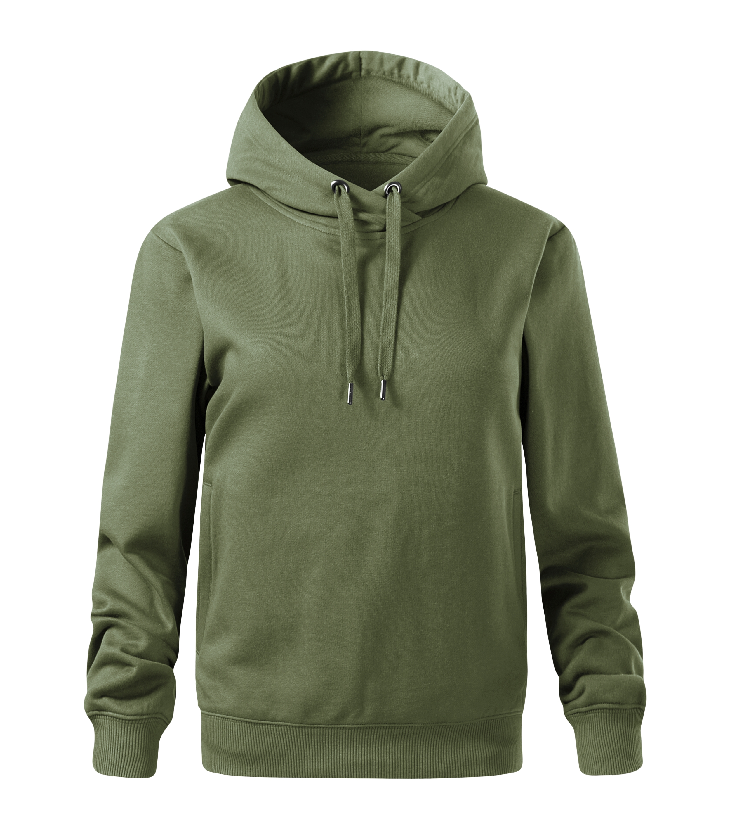 Damen Sweatshirt Pullover - Moon 421 - mit Kapuze mit Innenfutter und Känguru- Leistentaschen - langarm Sweatshirt für Frauen Baumwolle Herbst Winter Sport