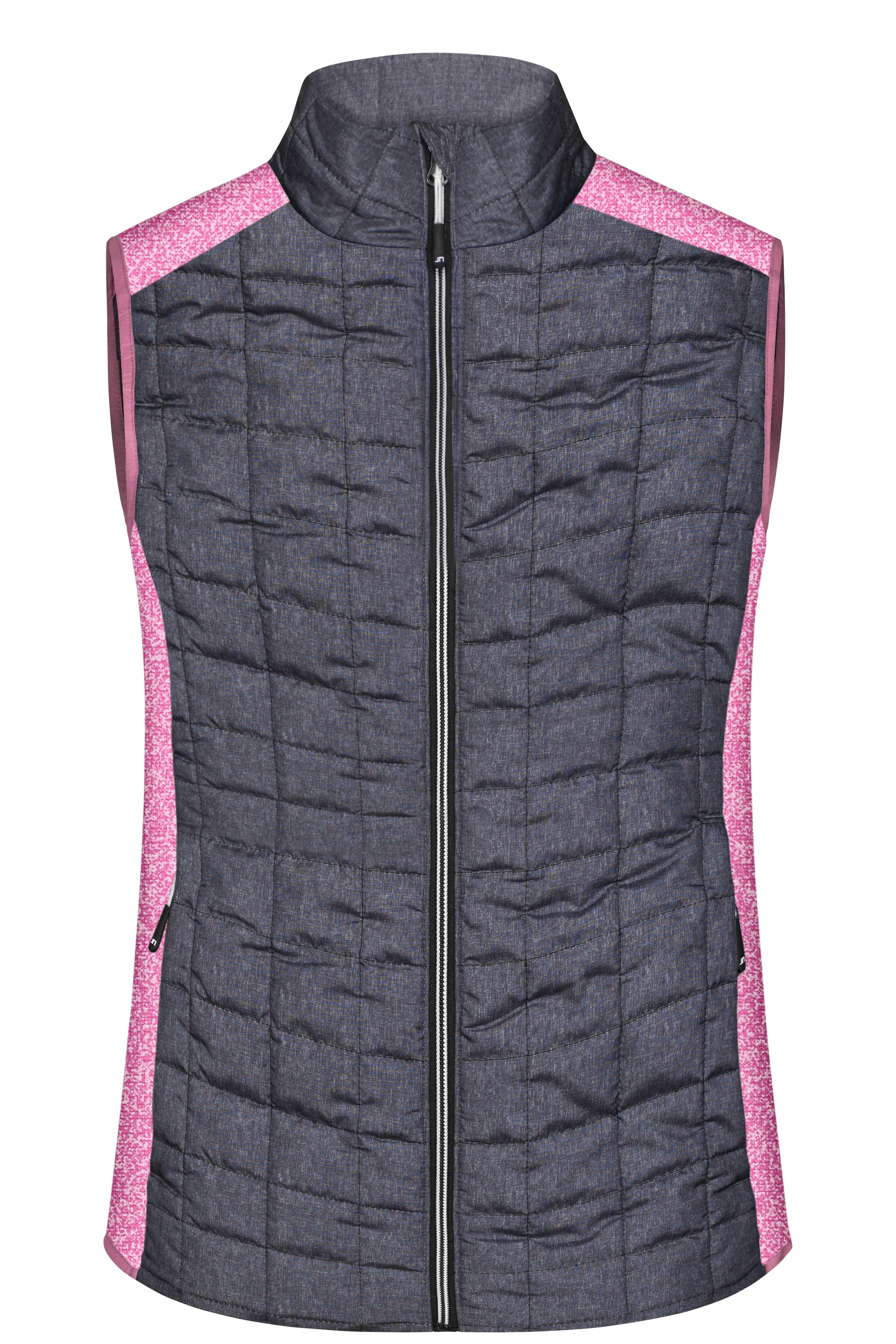 Ladies' Knitted Hybrid Vest JN739 Weste im stylischen Materialmix