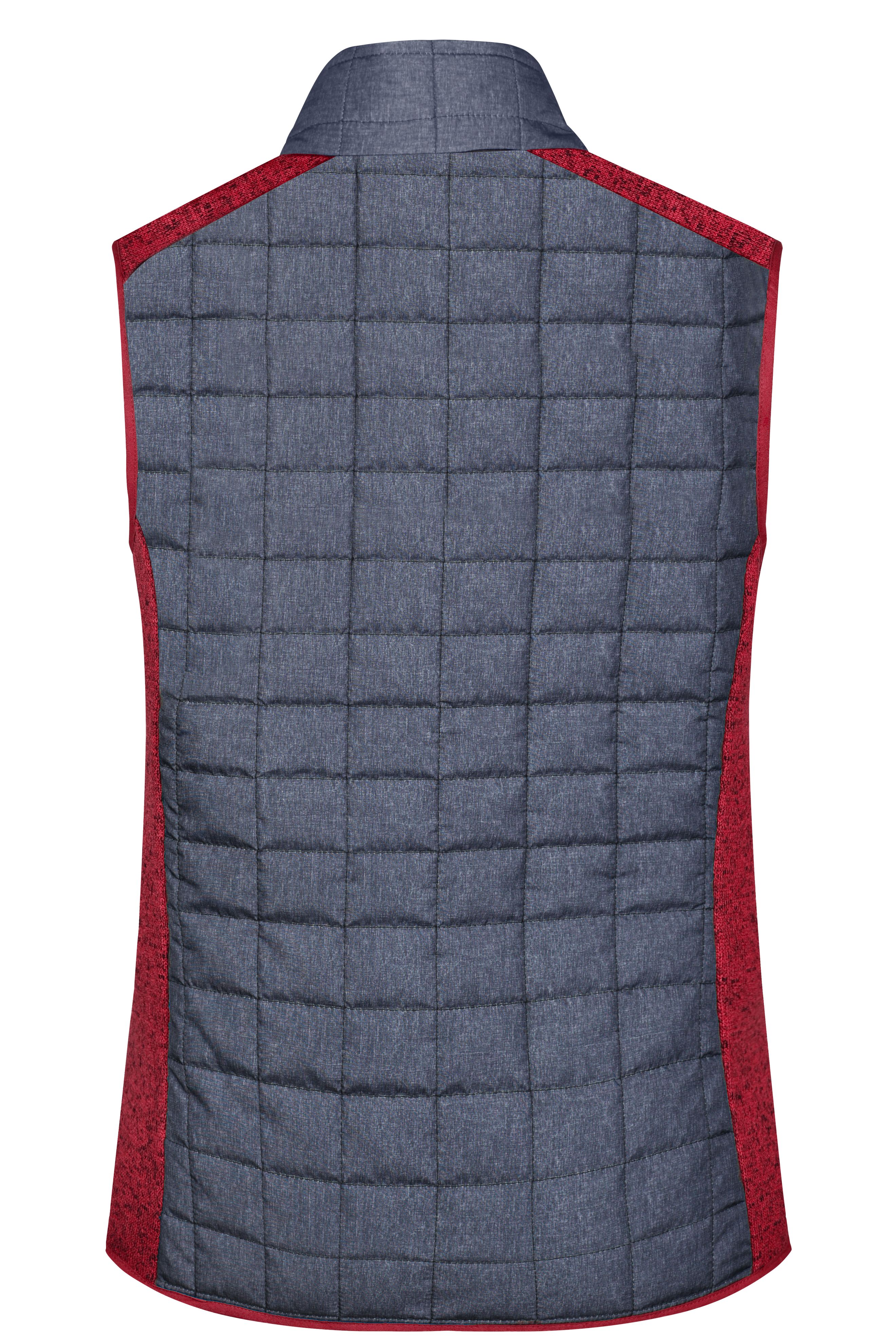 Ladies' Knitted Hybrid Vest JN739 Weste im stylischen Materialmix