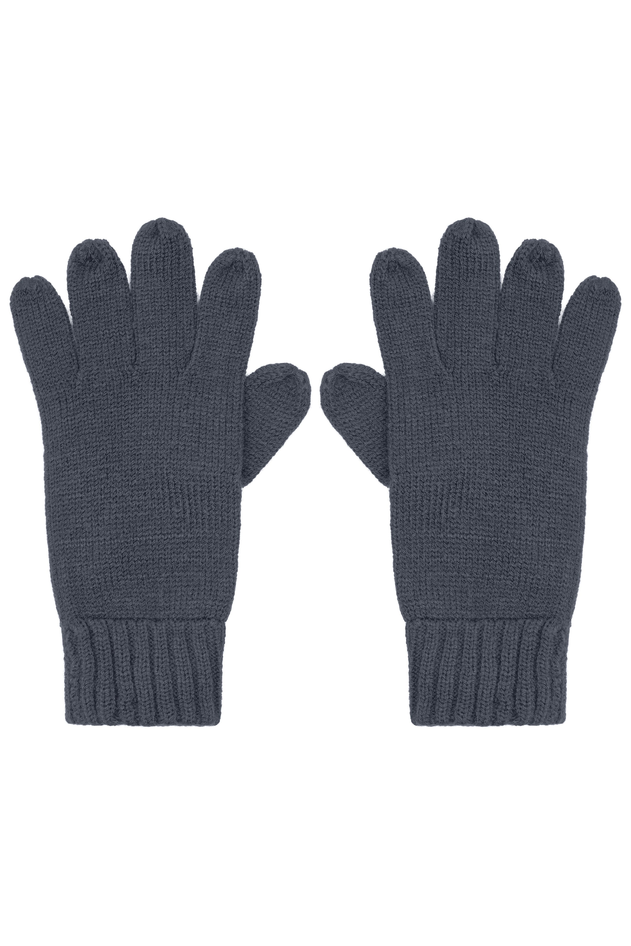 Melange Gloves Basic MB7980 Elegante Strickhandschuhe aus Melange-Garnen