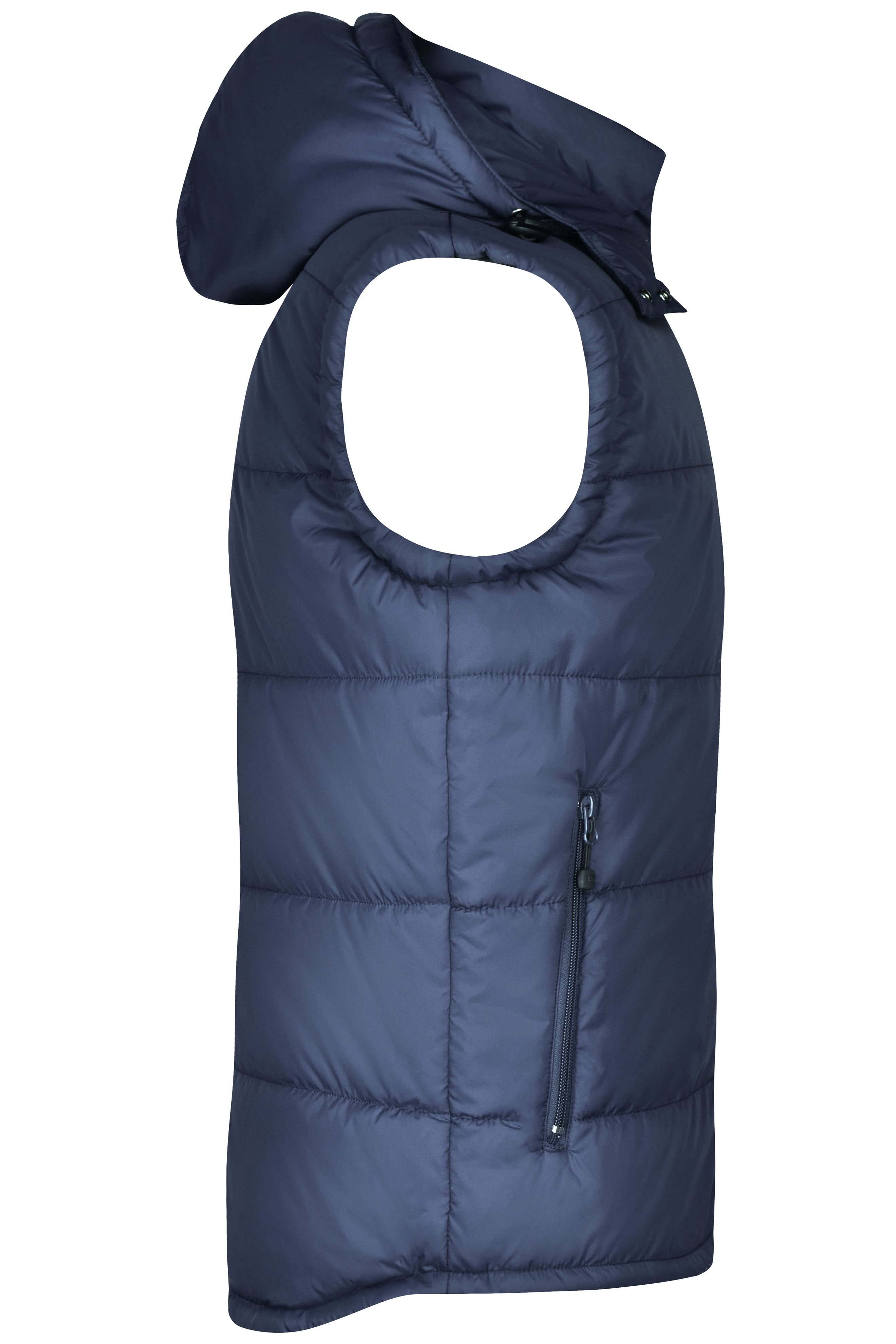 Men's Padded Vest JN1004 Modische Steppweste mit abnehmbarer Kapuze