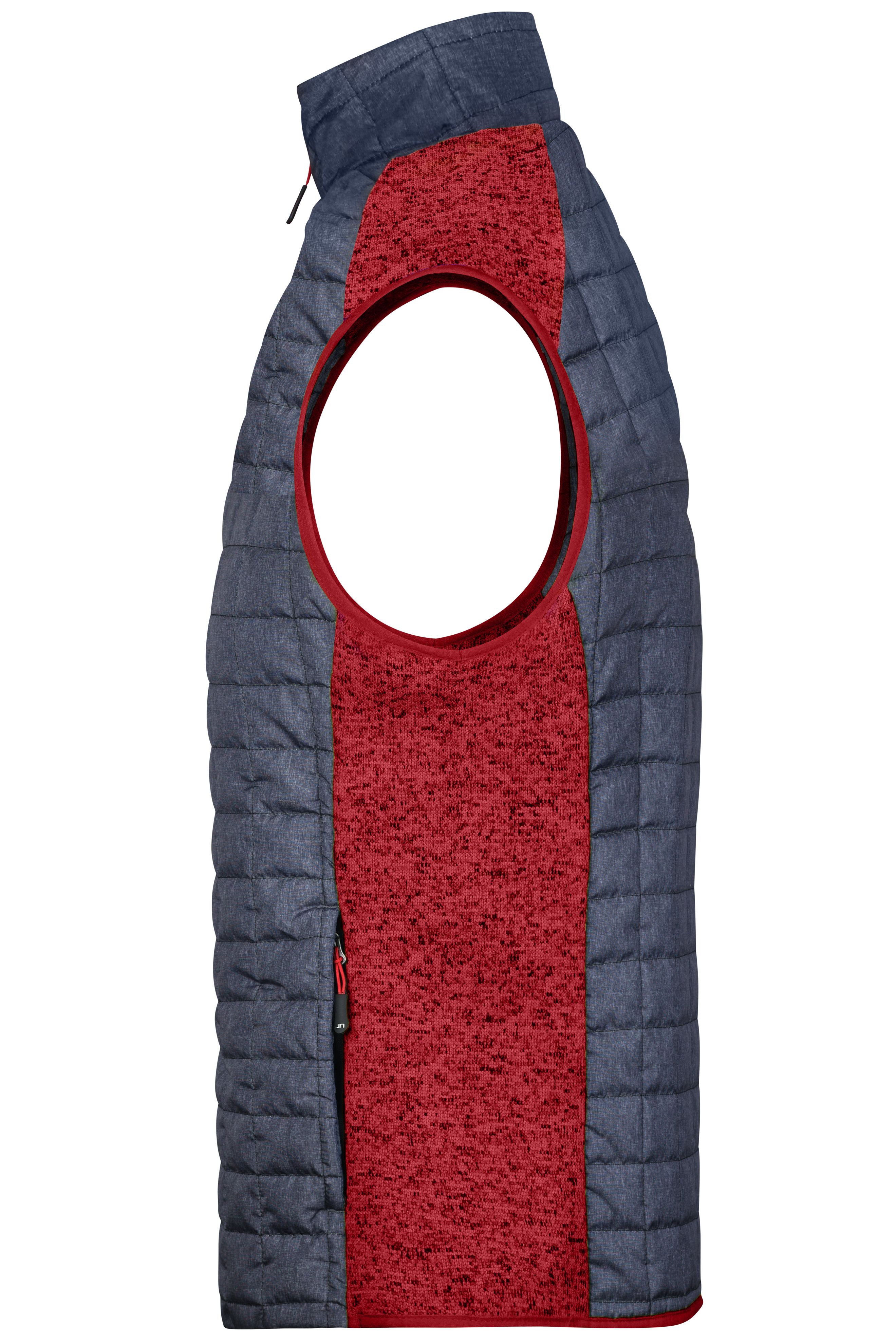 Men's Knitted Hybrid Vest JN740 Weste im stylischen Materialmix