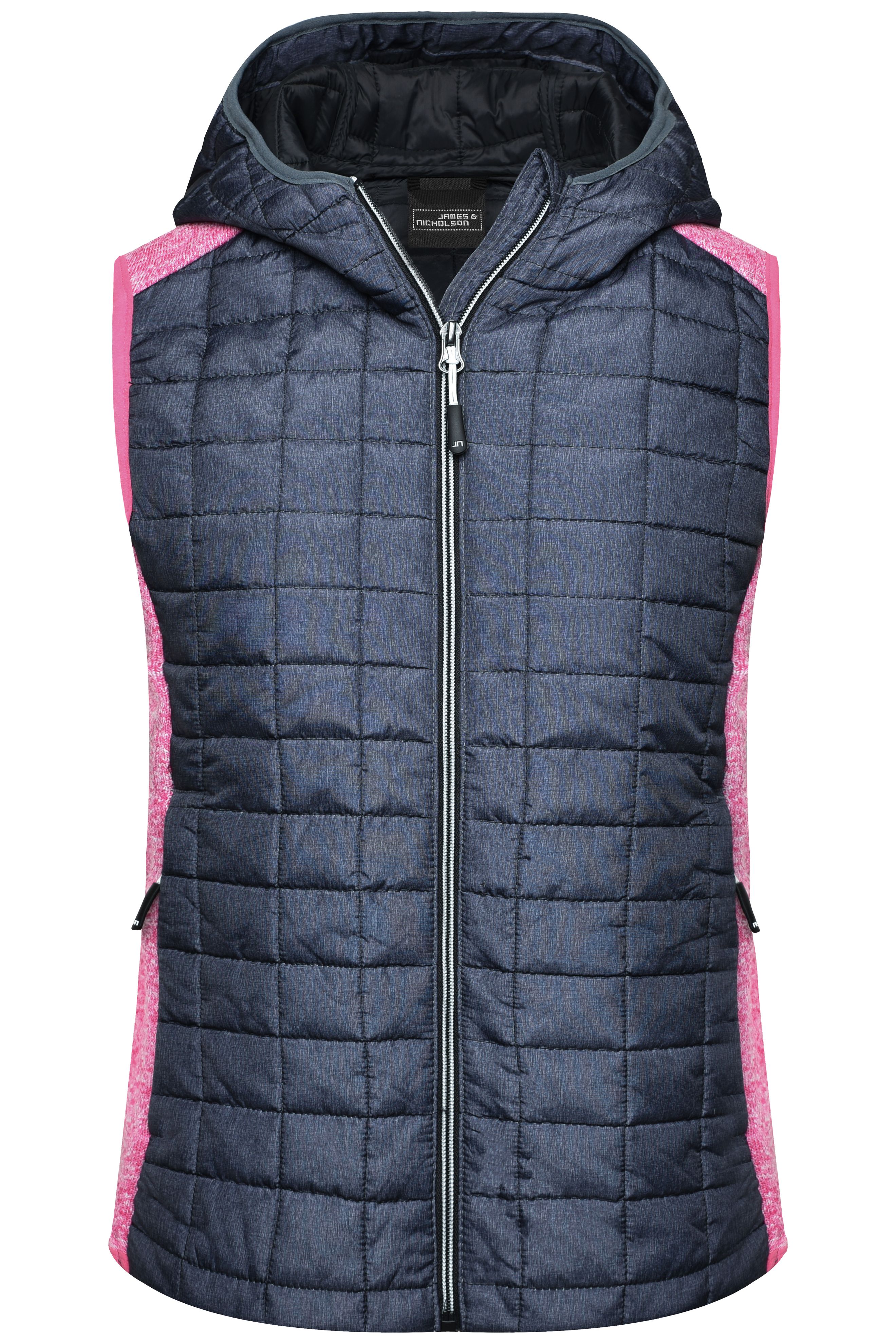 Ladies' Knitted Hybrid Vest JN767 Weste im stylischen Materialmix