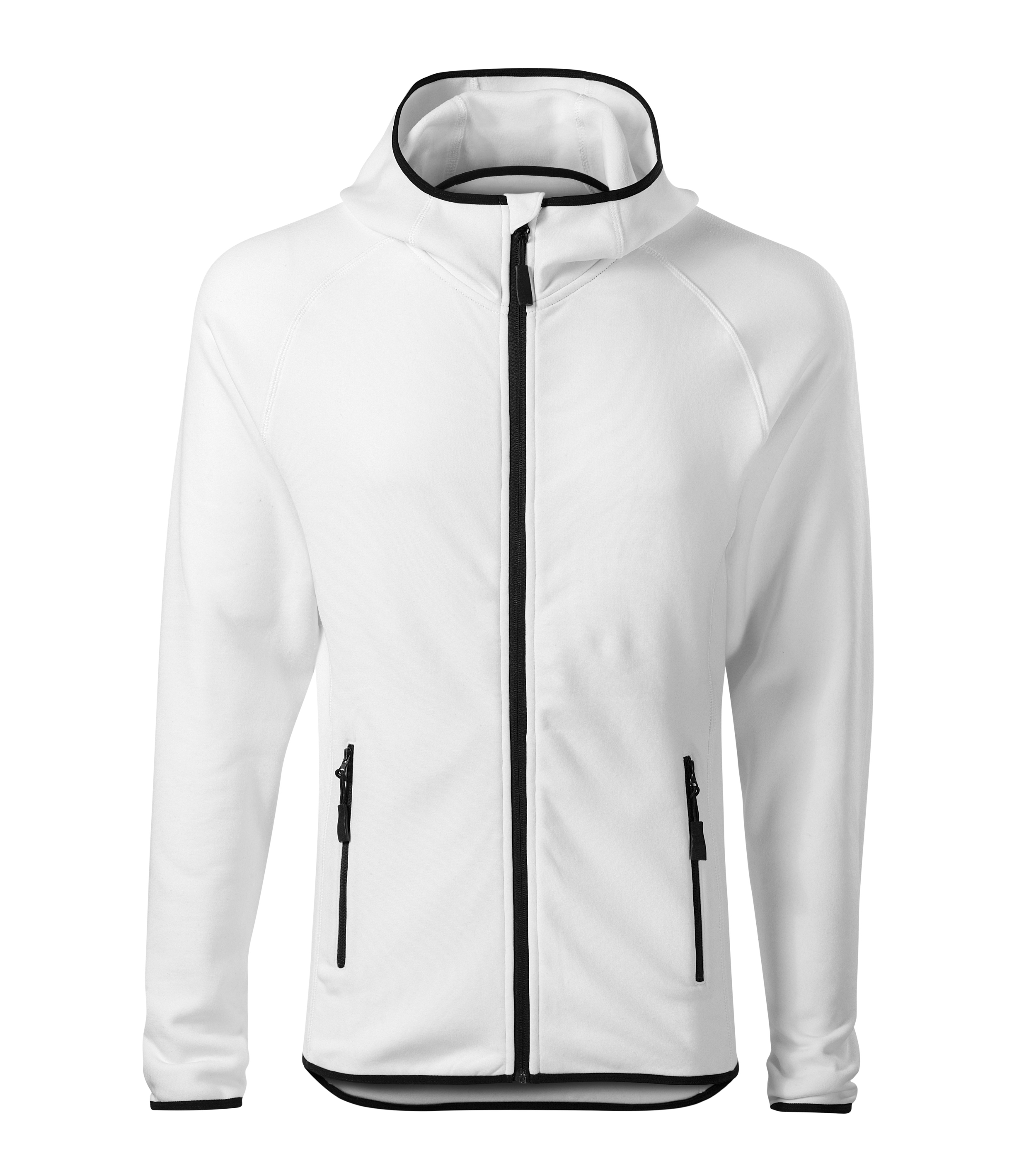 Stretch Fleecejacke Herren - DIRECT417 - ideal für Sport- und Bewegungsaktivitäten  und Kapuze mit Kinnschutz - Kapuzenjacke Herren für Männer und Outdoor 