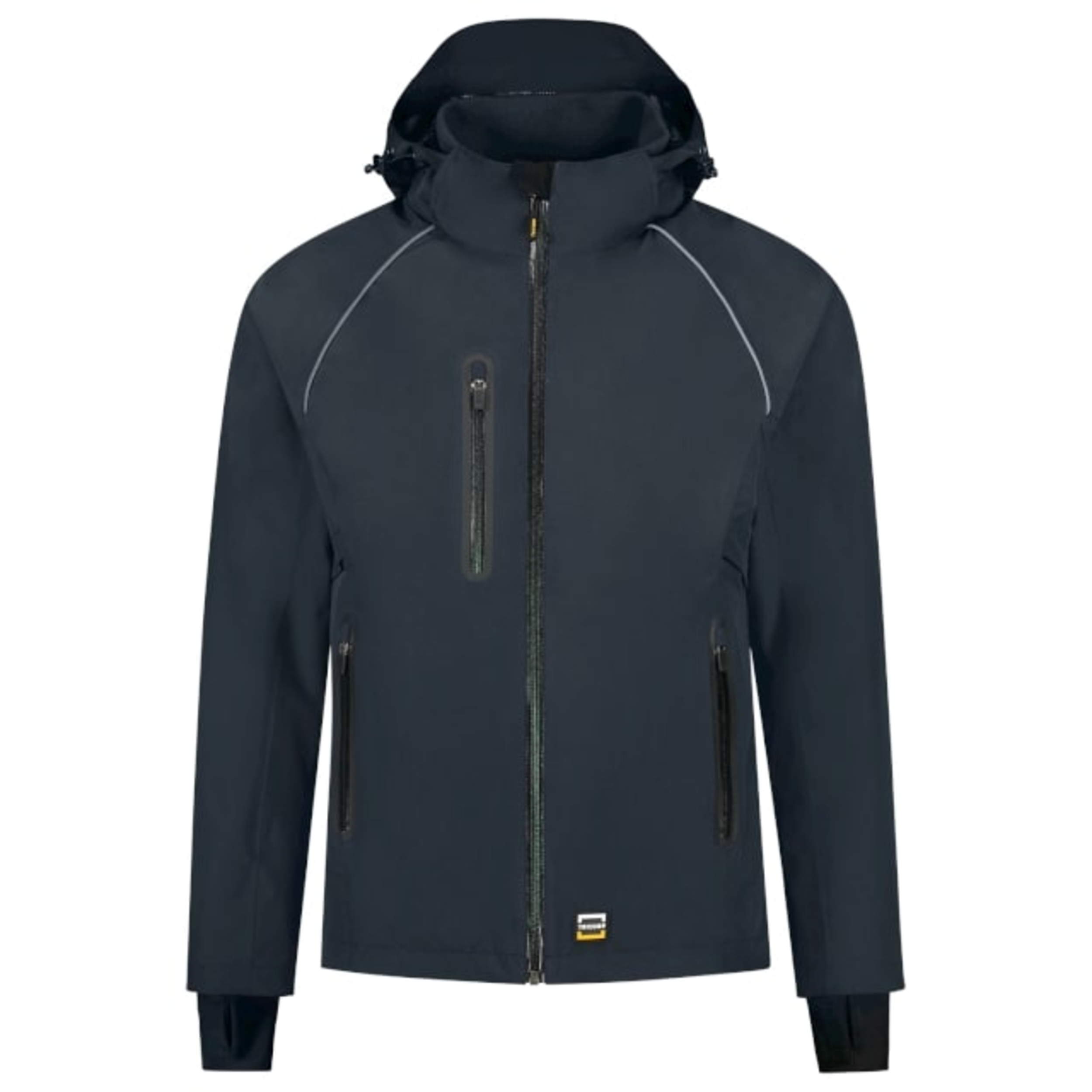 Jacke für Herren und Damen -  TECH SHELL T54 - wasserdichtes, windabweisendes und atmungsaktives Material und abnehmbare Kapuze  - Outdoor Übergangsjacke 