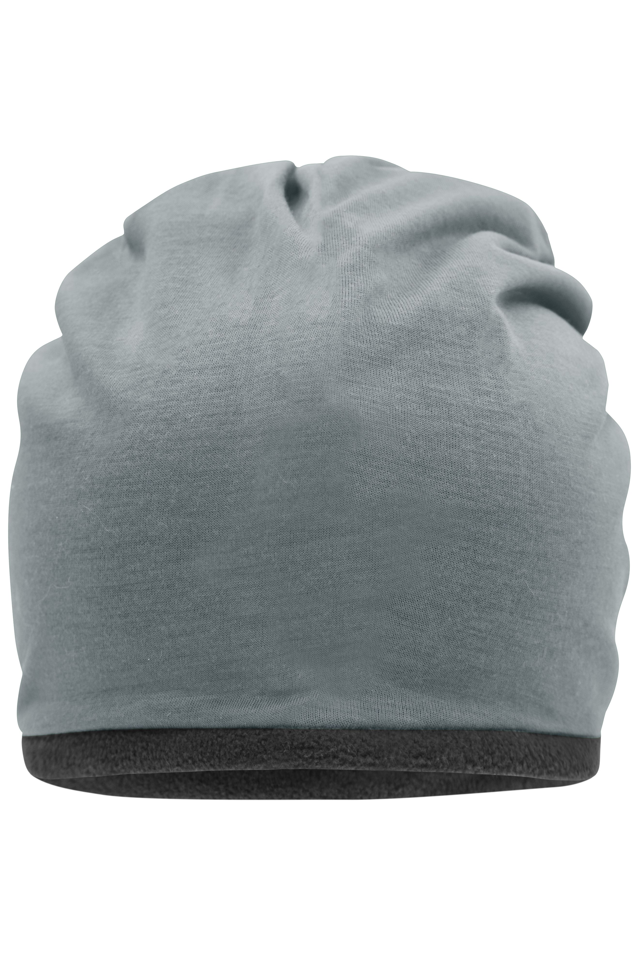 Fleece Beanie MB7131 Lässige Mütze mit Fleece-Kontrastabschluss