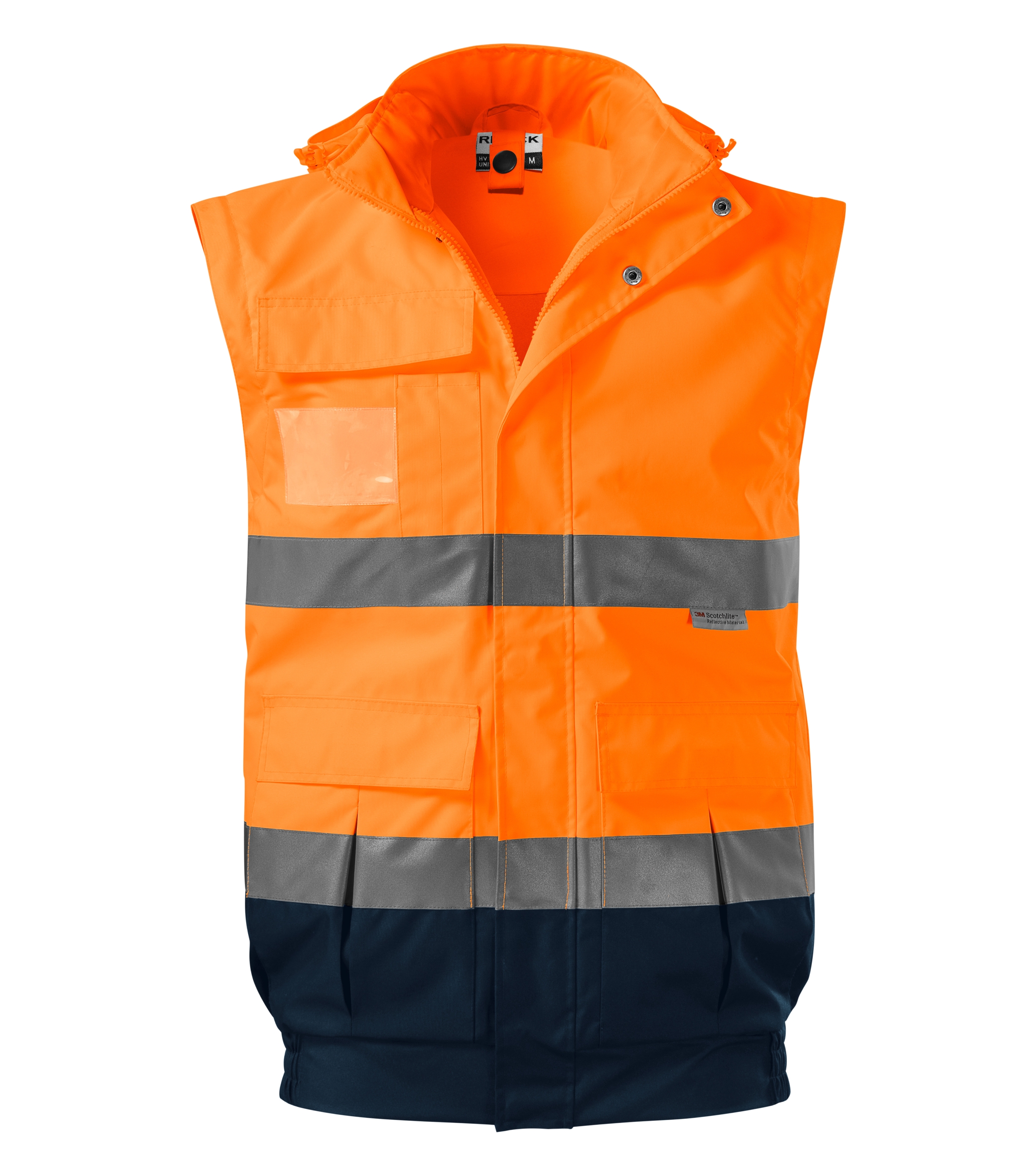 Arbeitsjacke für Damen und Herren - HV GUARD 4 IN 1 5V2 -  hochsichtbare Warnjacke mit wasserdichtem und atmungsaktivem Material - Unisex  Warnschutzjacke in gelb und orange 