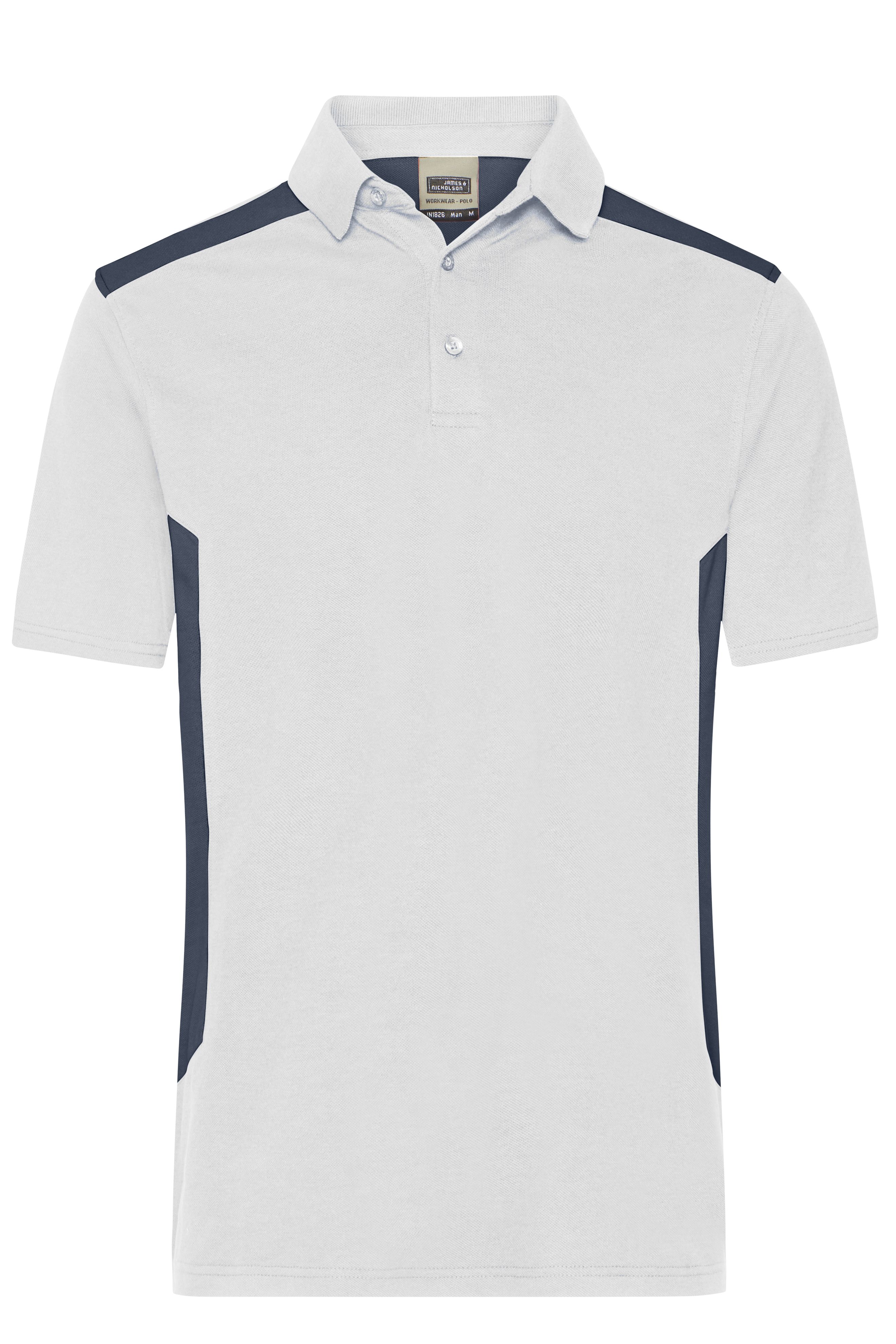 Men's Workwear Polo - STRONG - JN1826 Strapazierfähiges und pflegeleichtes Polo mit Kontrasteinsätzen