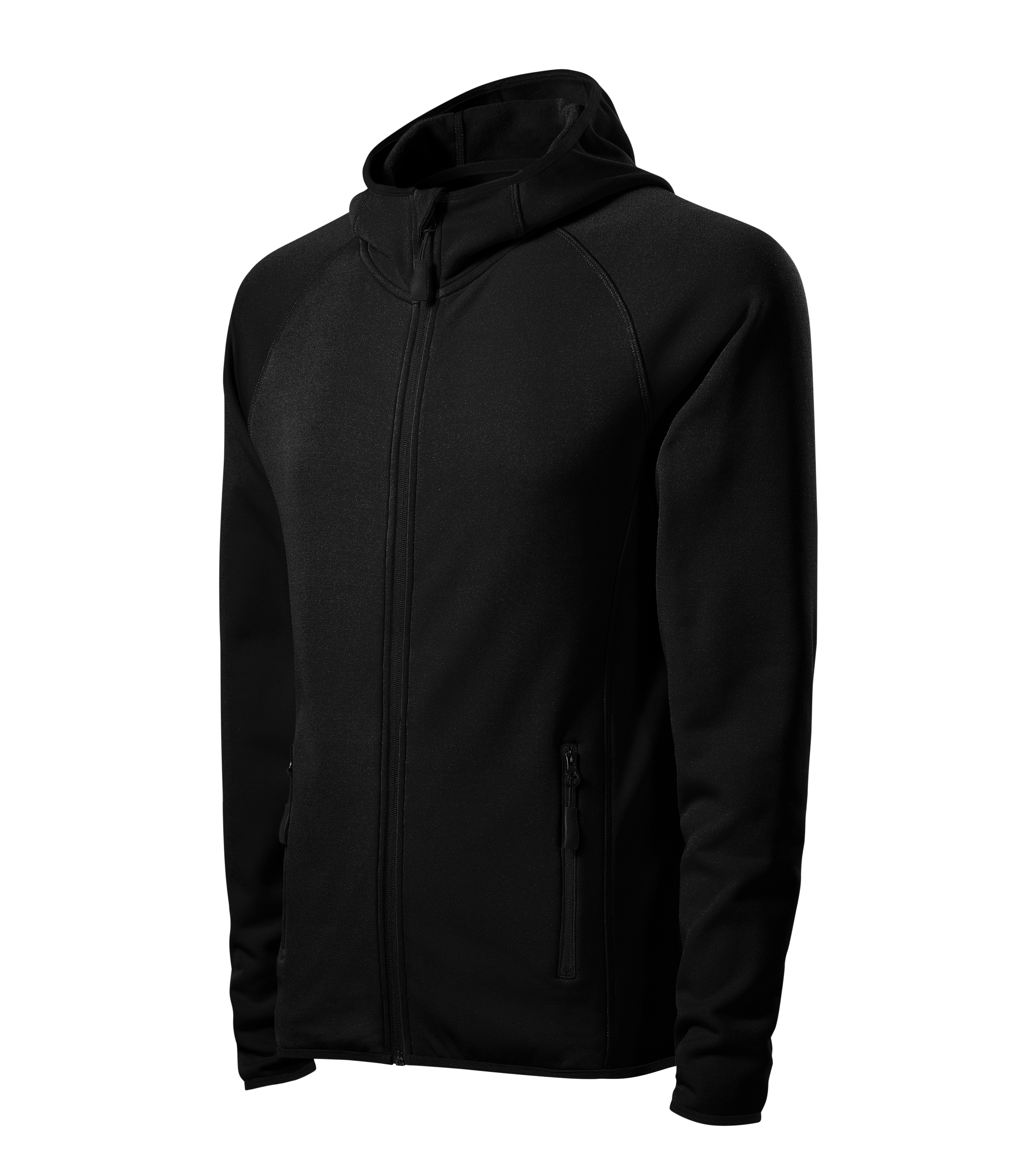 Stretch Fleecejacke Herren - DIRECT417 - ideal für Sport- und Bewegungsaktivitäten  und Kapuze mit Kinnschutz - Kapuzenjacke Herren für Männer und Outdoor 