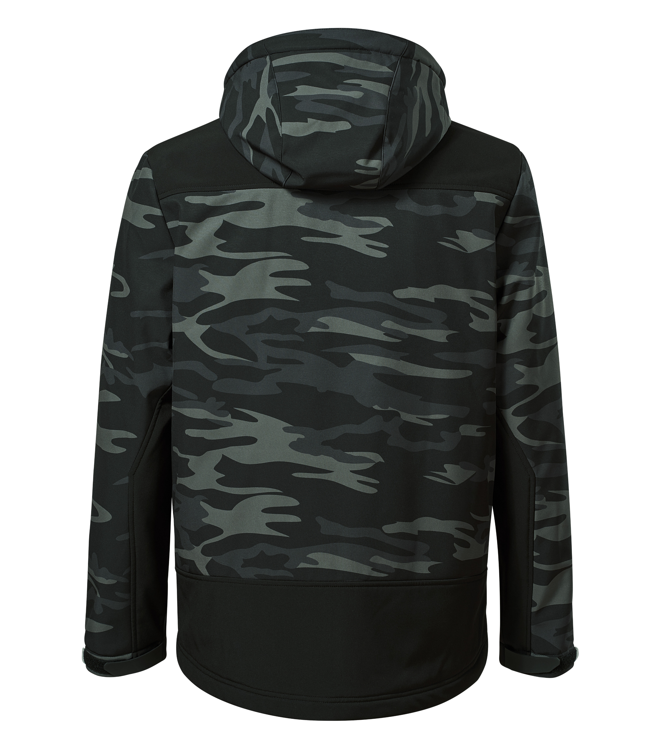 Winterjacke für Herren - VERTEX CAMO W56 - 3-lagiges warmes Softshell mit Membran und abnehmbare, verstellbare Kapuze mit Futter - warme Softshelljacke Outdoor