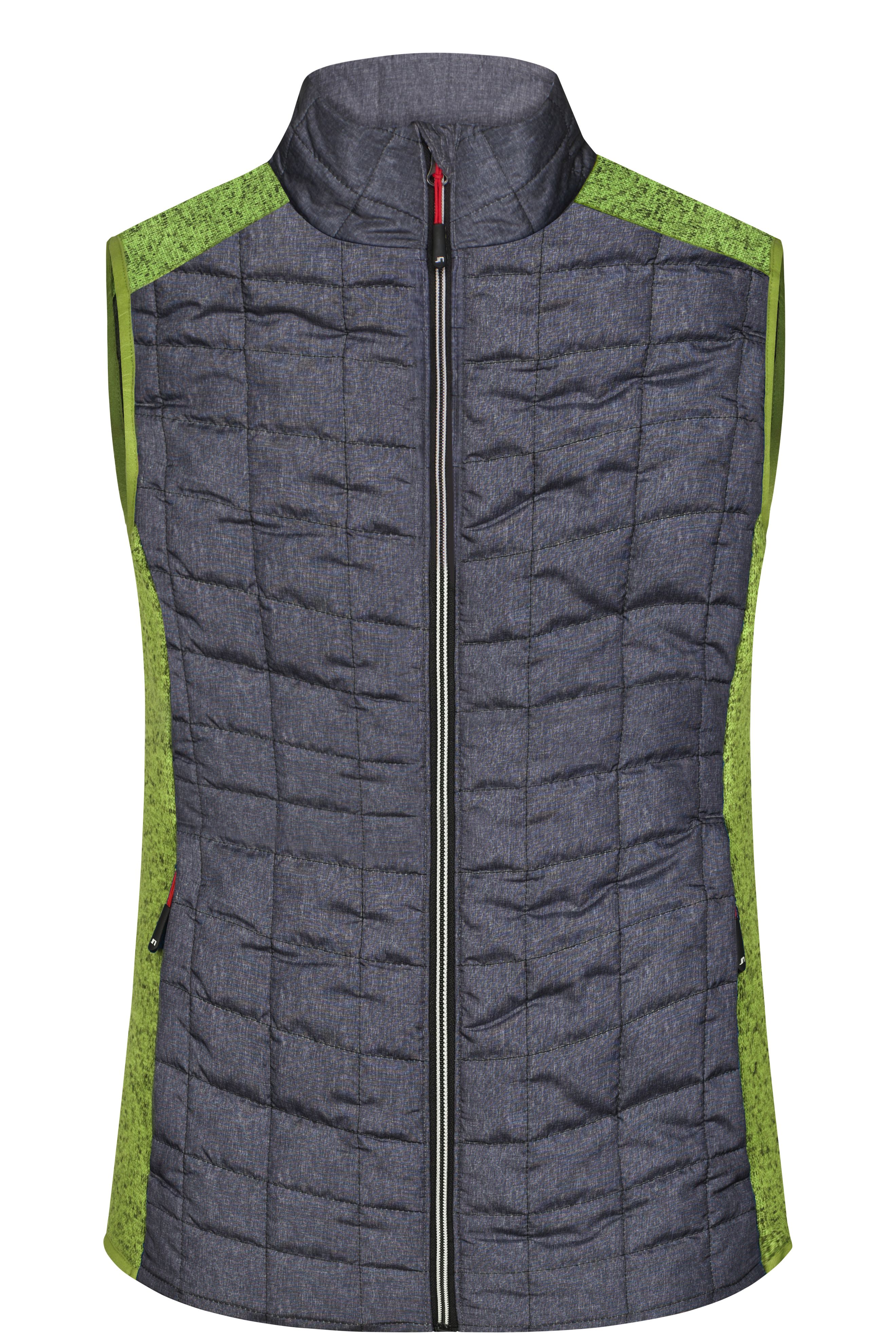 Ladies' Knitted Hybrid Vest JN739 Weste im stylischen Materialmix