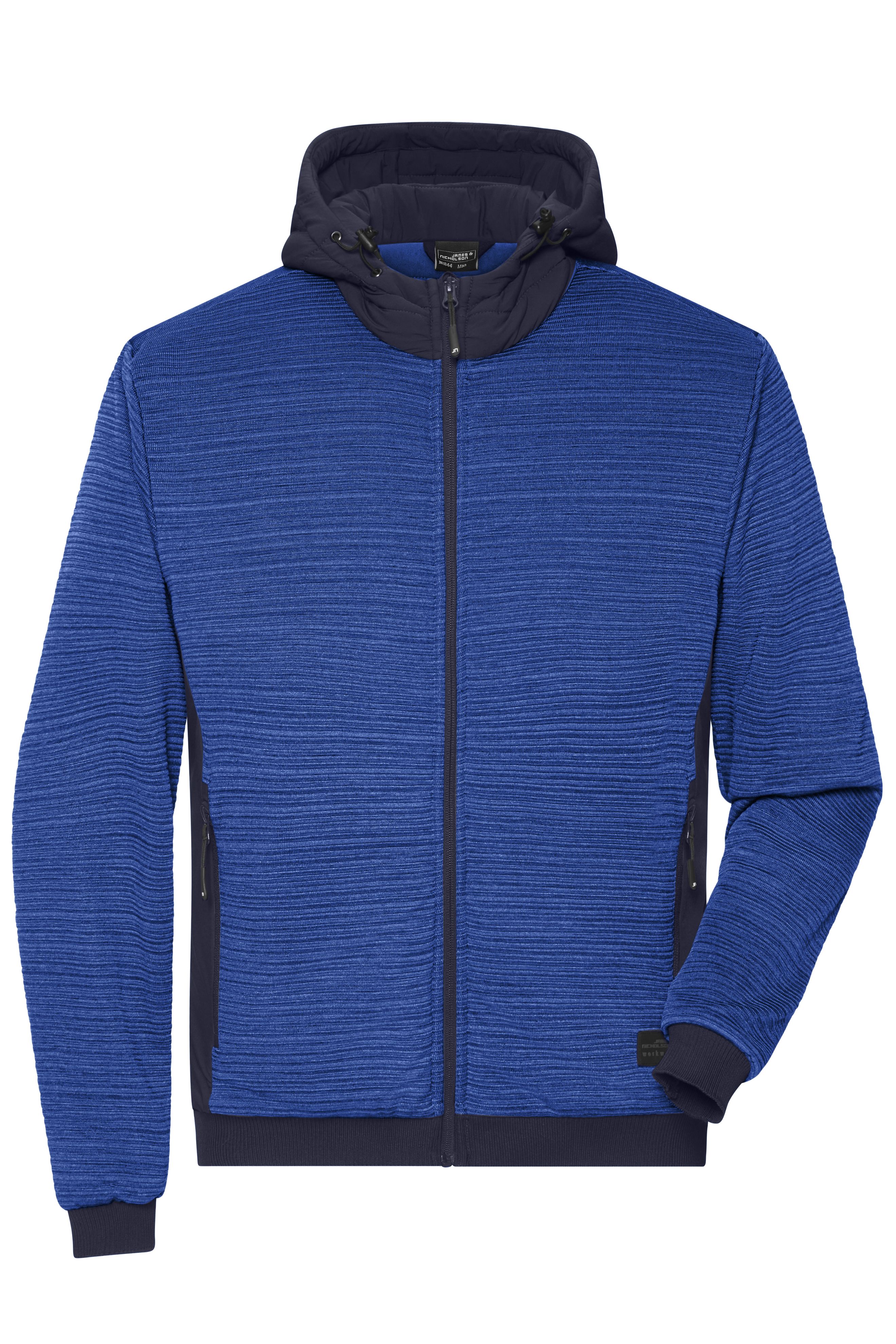 Men's Padded Hybrid Jacket JN1844 Wattierte Strickfleece Jacke im attraktiven Materialmix