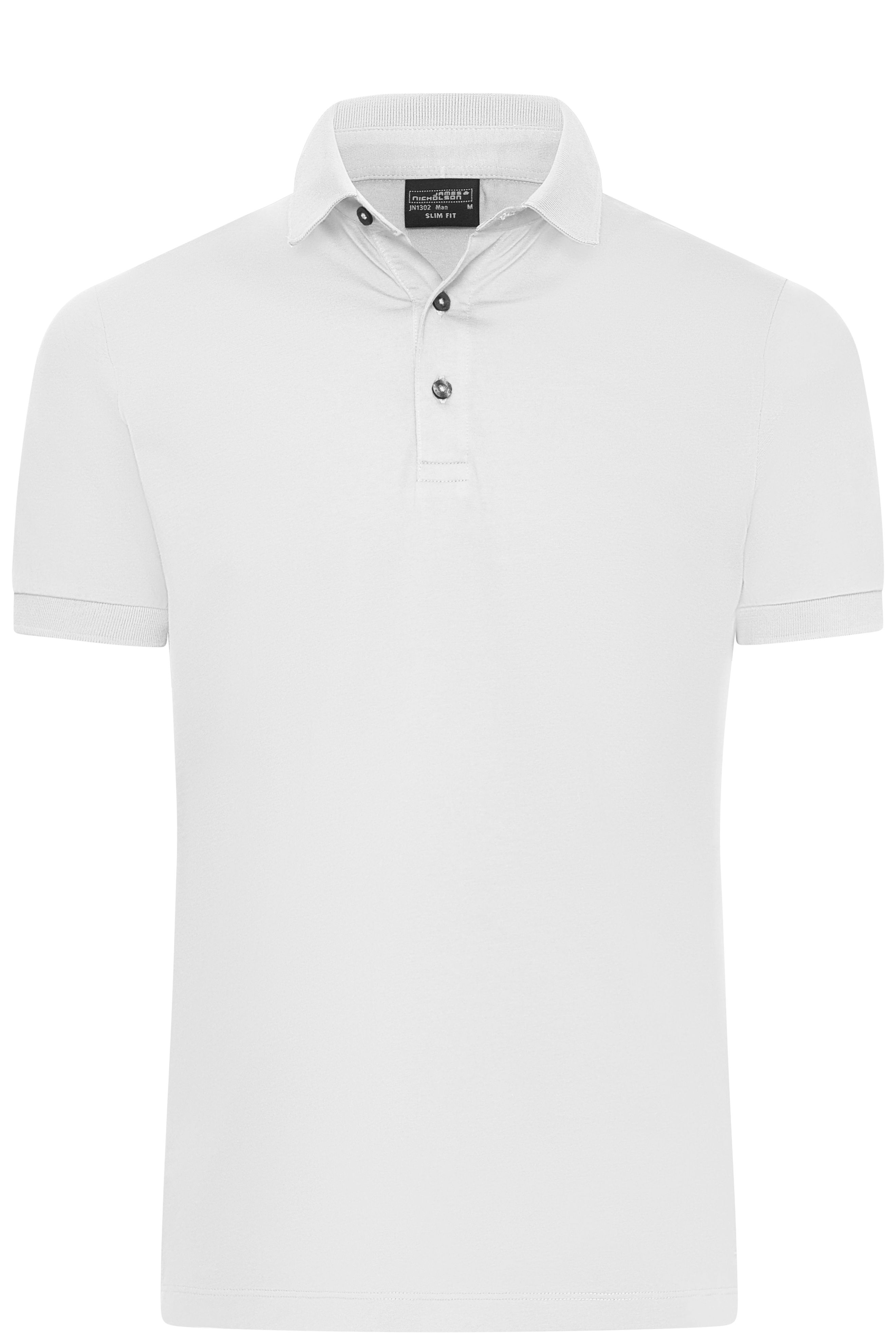 Men's Mercerised Polo Slim Fit JN1302 Slim-Fit Polo in Premiumqualität