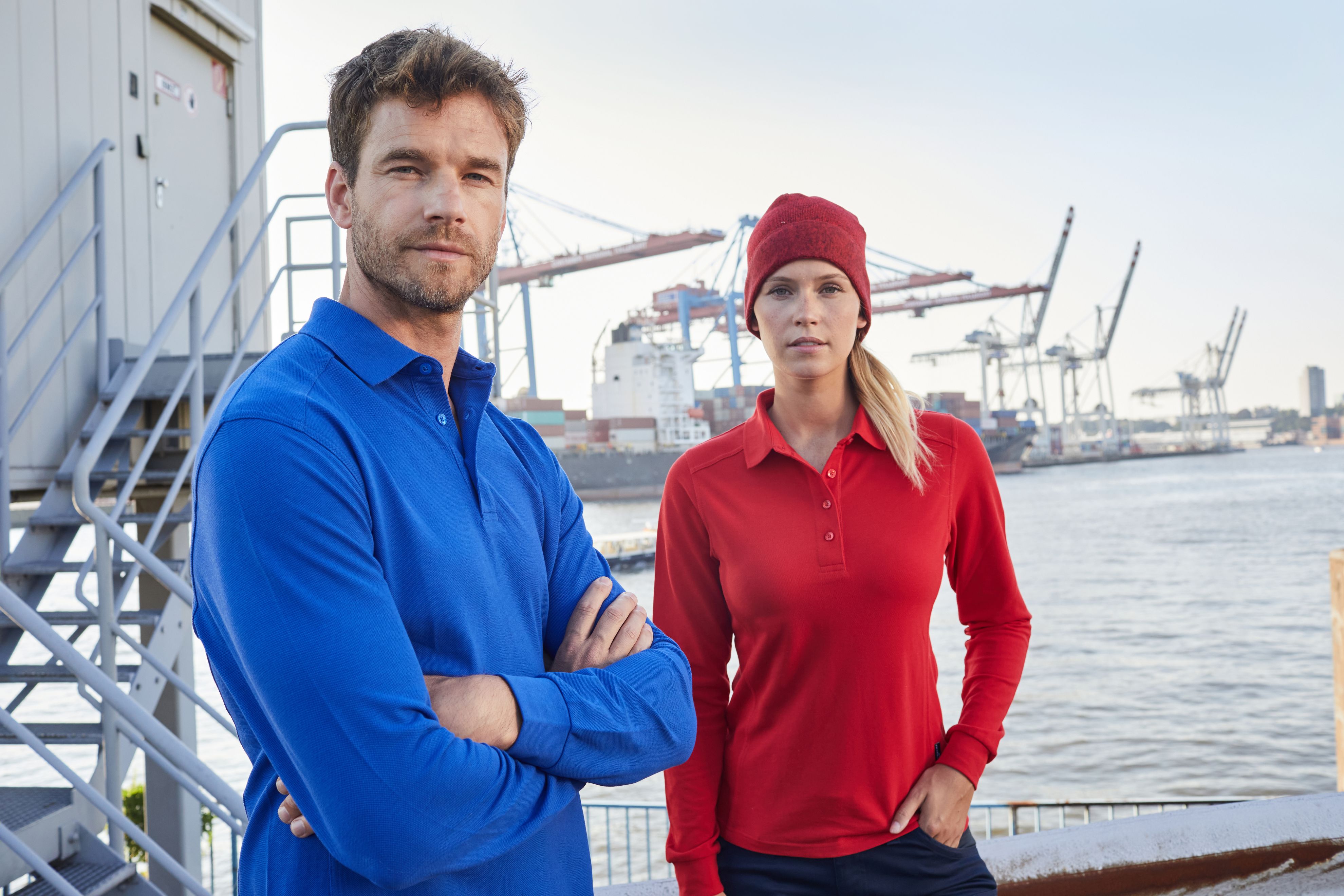 Ladies' Workwear-Longsleeve Polo JN1841 Strapazierfähiges und pflegeleichtes Langarm Polo