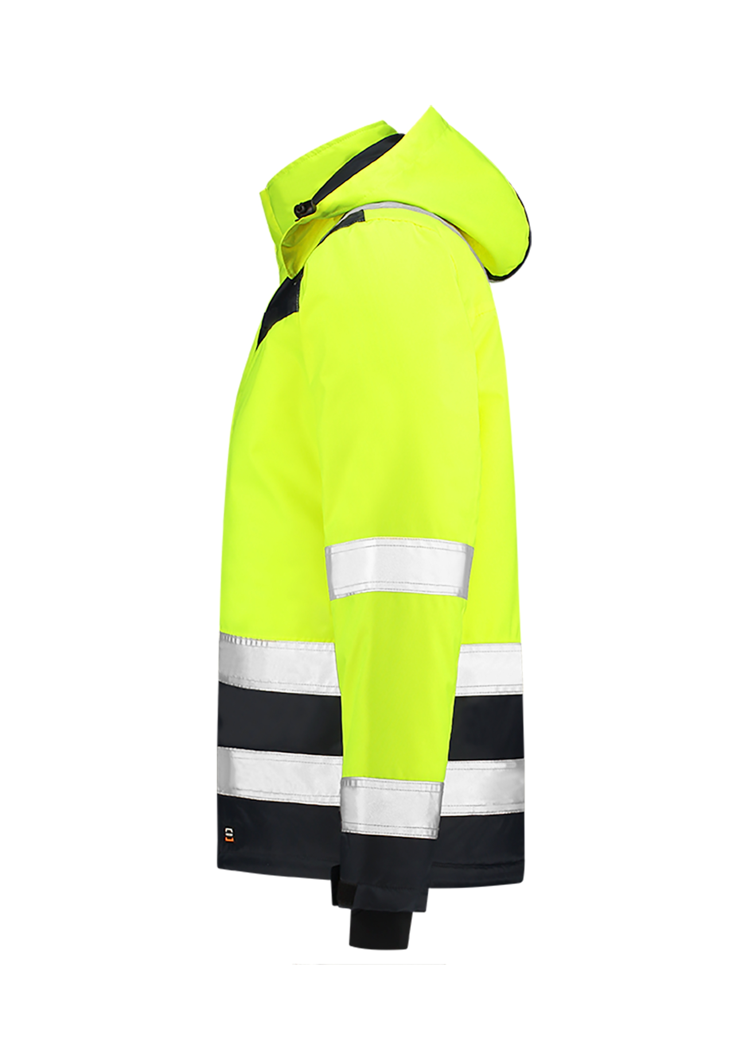 Unisex Arbeitsjacke -MIDI PARKA HIGH VIS BICOLOR T51 - retroreflektierende Bänder und innere Brusttaschen - Herren und Damen Warnschutzjacke wasserdicht und reflektierend 