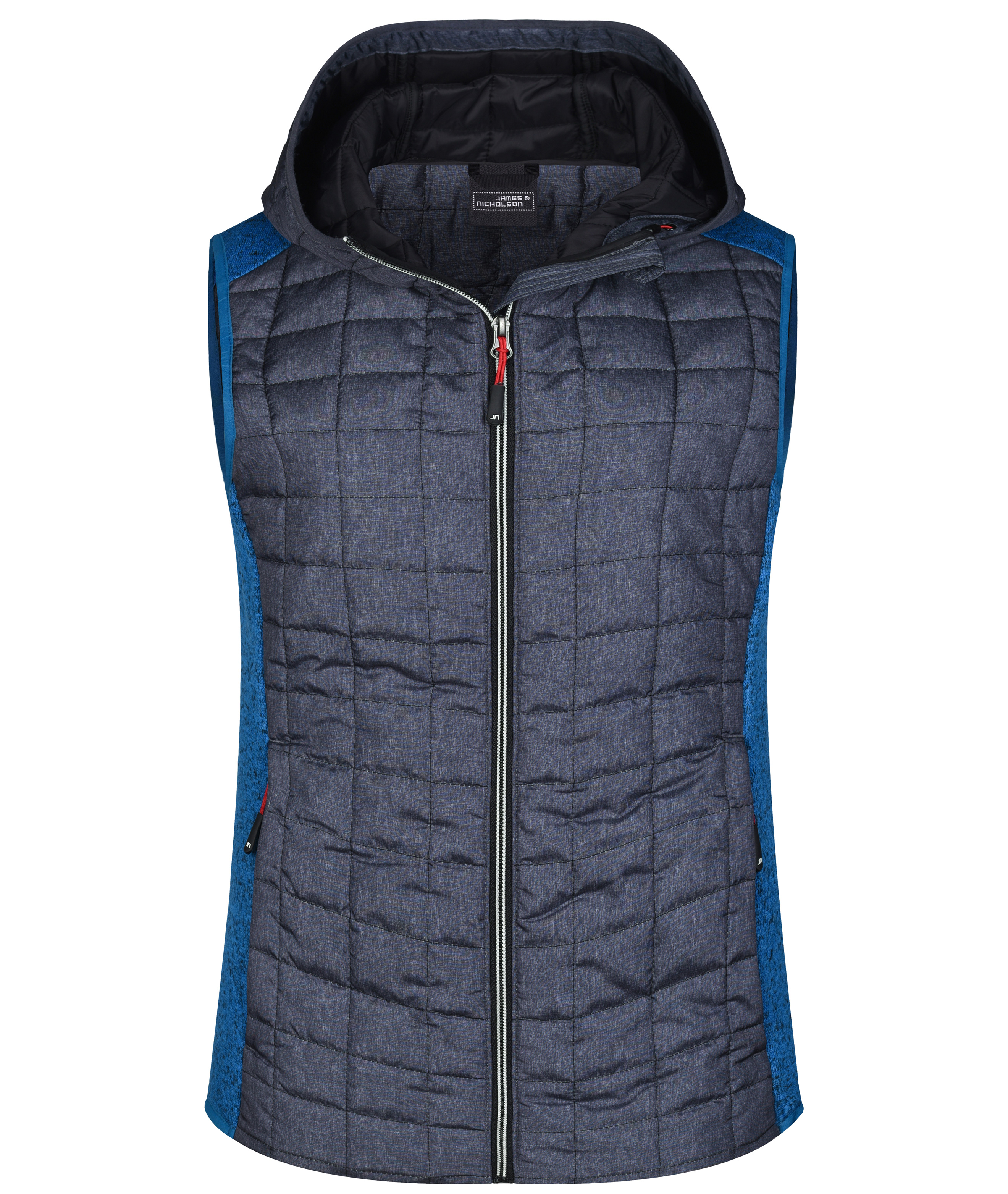 Ladies' Knitted Hybrid Vest JN767 Weste im stylischen Materialmix