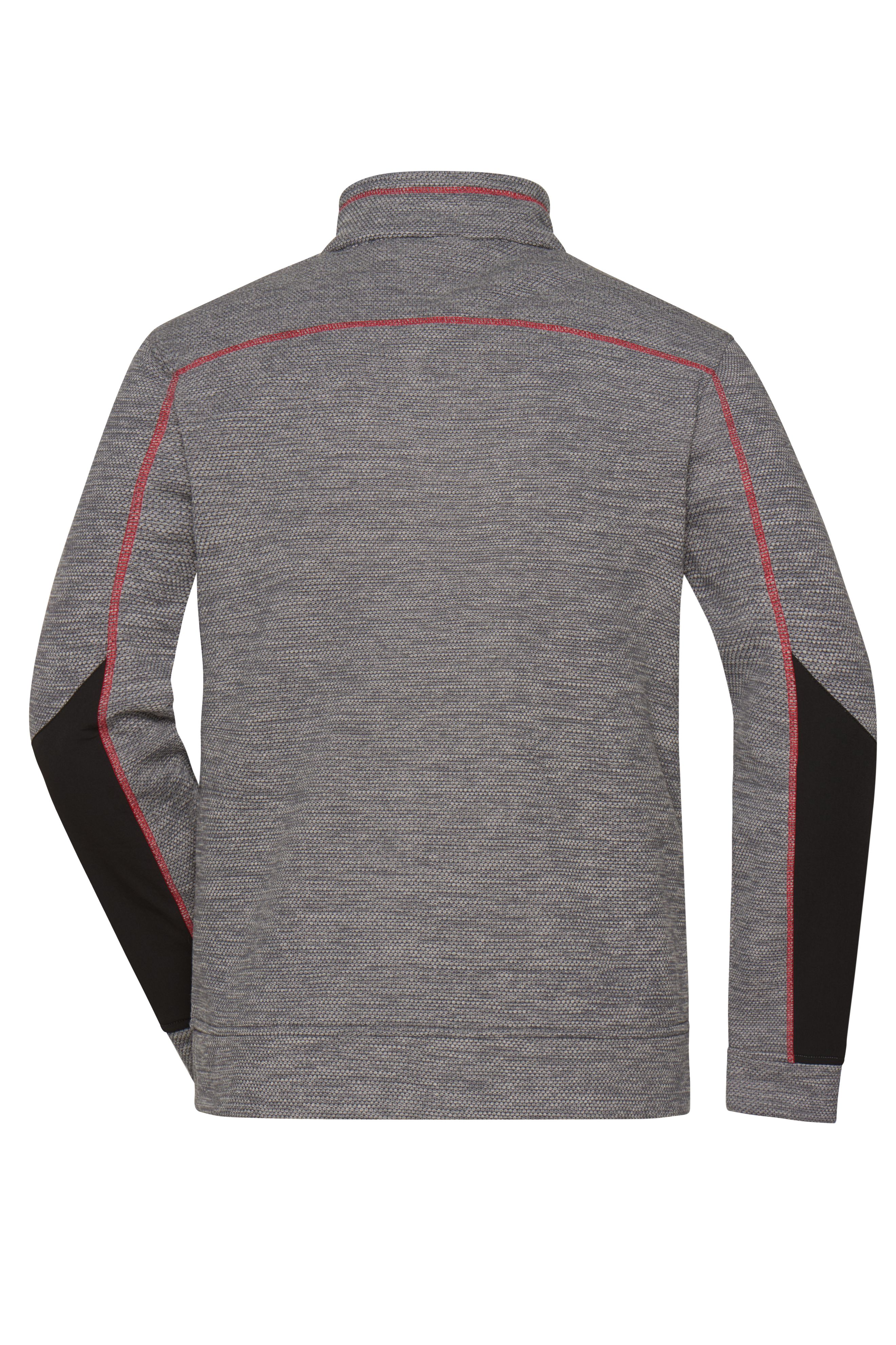 Men's Structure Fleece Jacket JN1818 Pflegeleichte Strick-Fleecejacke für Arbeit und Freizeit